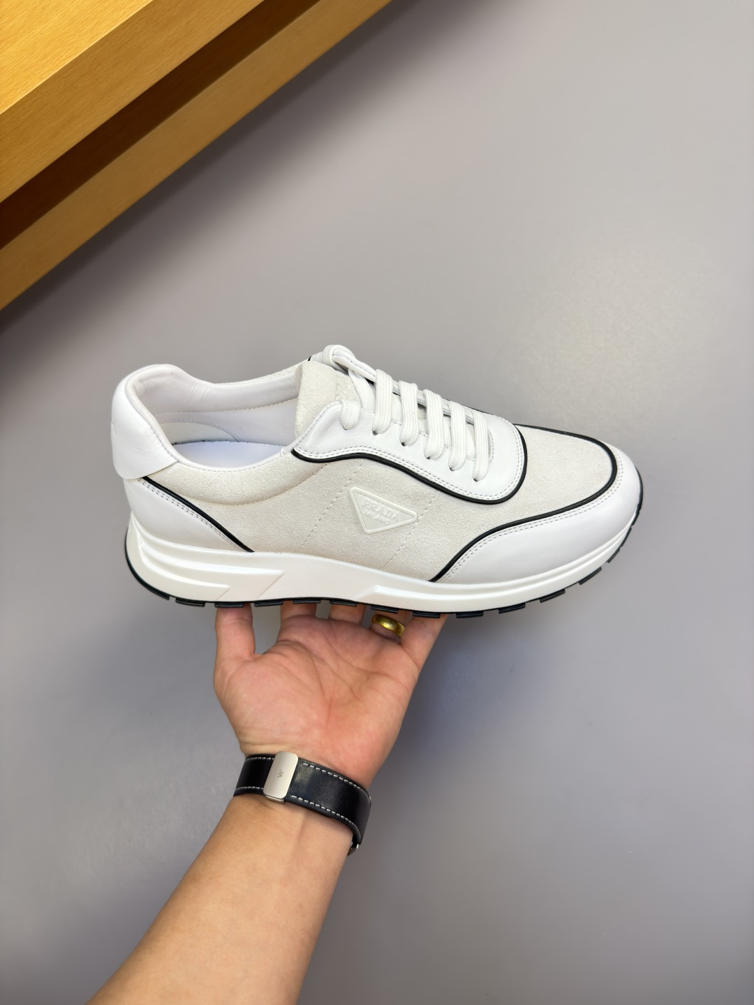 [Prada] 프라다 나파 & 스웨이드 콤비 스니커즈 신발