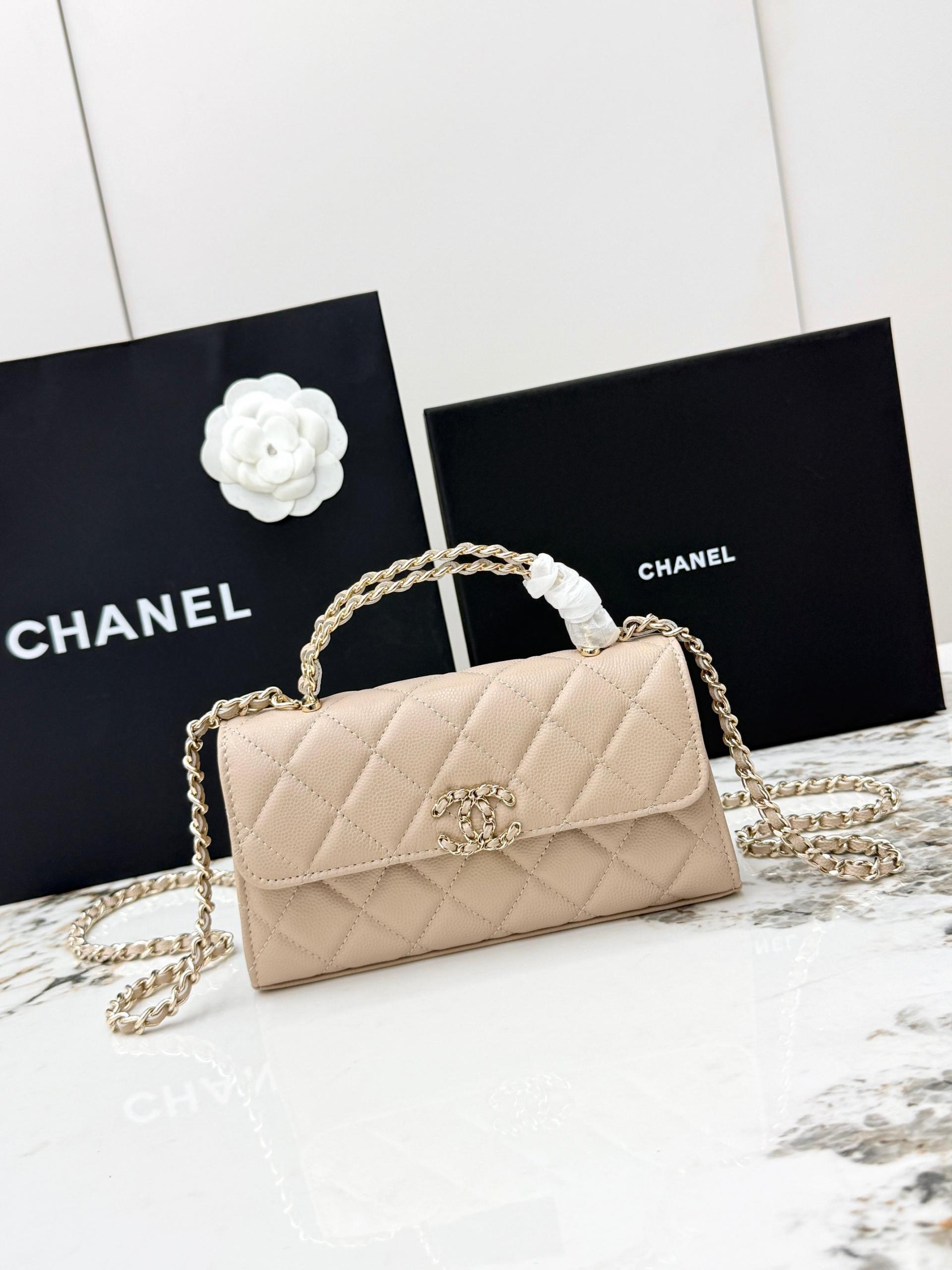 Chanel 25S 샤넬 캐비어 카우레더 Kelly 핸들백 가방
