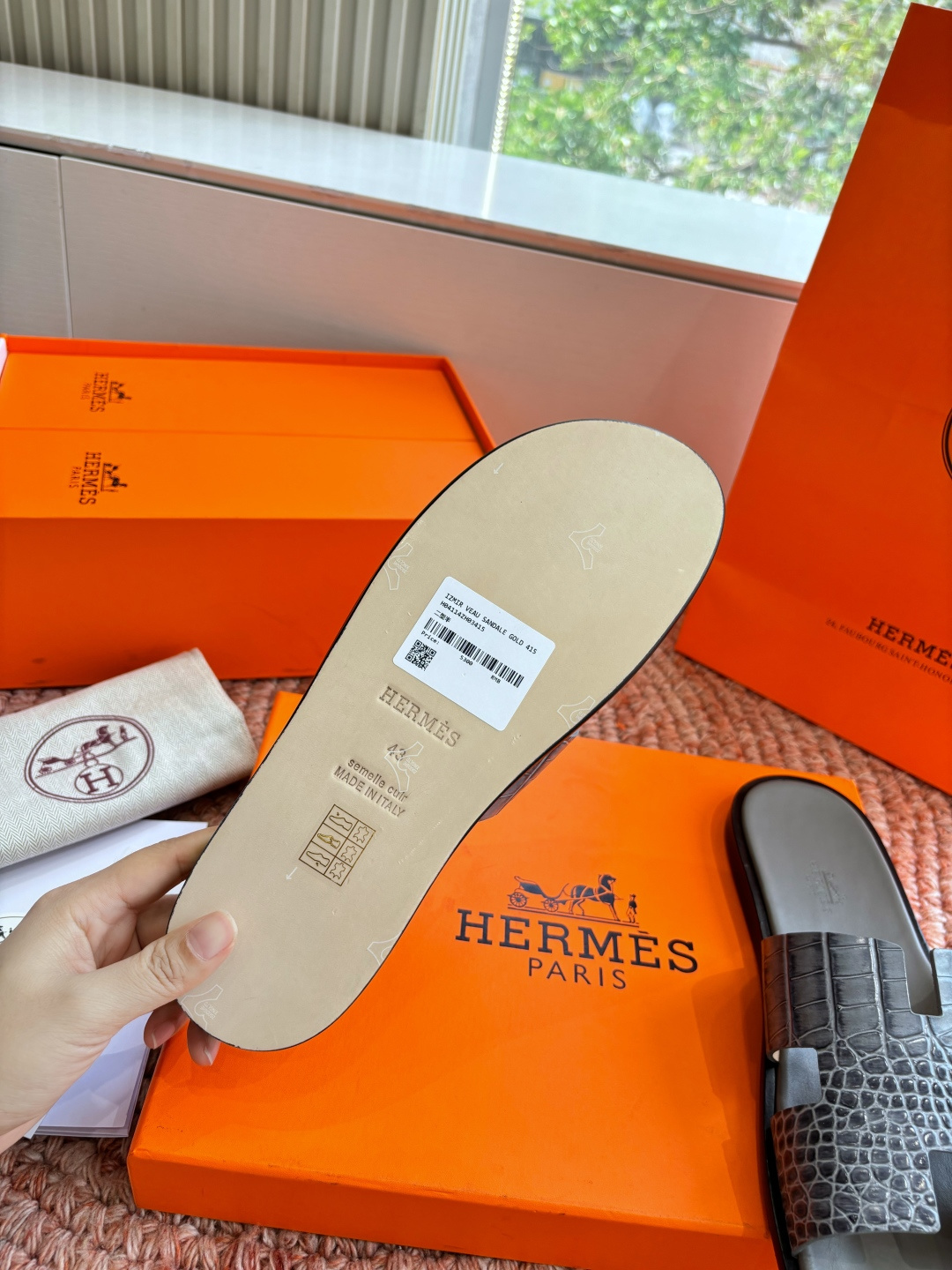 에르메스(HERMES) H 스트랩 슬리퍼 샌들 신발