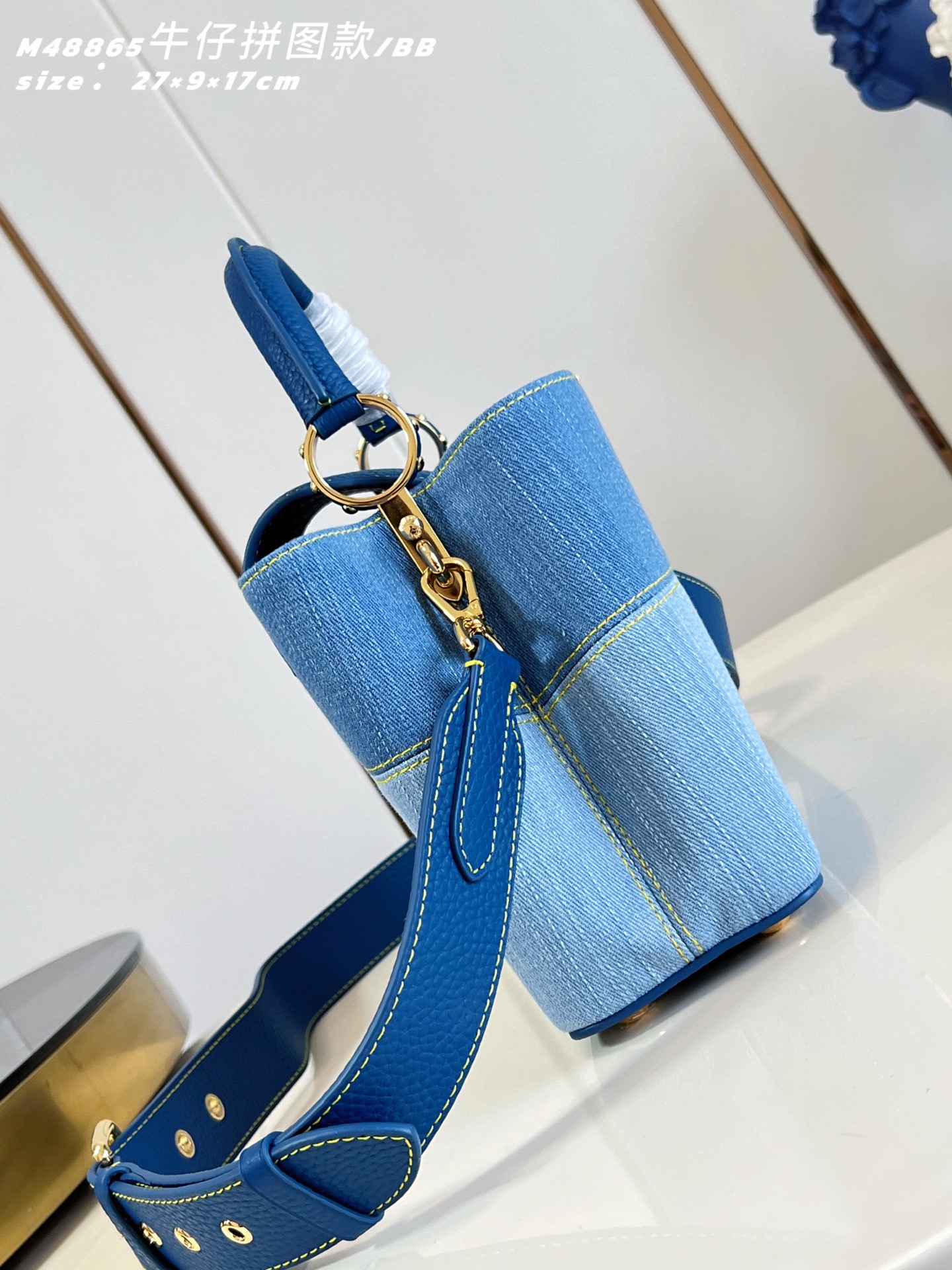 [Louis Vuitton] LV 루이비통 Capucines 카퓌신 BB 데님 패치워크 토트백 가방