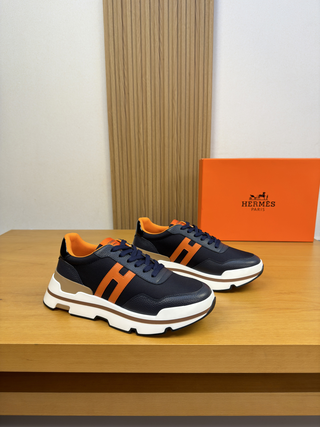 Hermes 에르메스 H 로고 캐주얼 운동화 스니커즈 신발