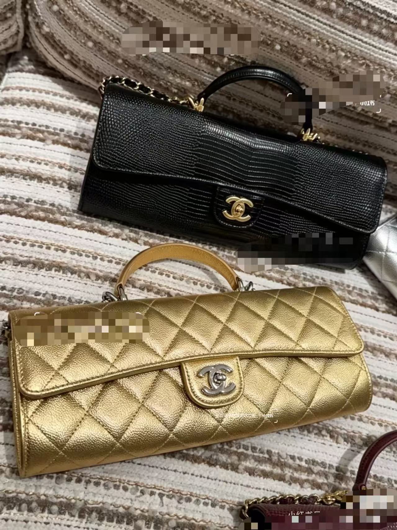 CHANEL 샤넬 26A 시리즈 탑핸들 체인 플랩 백 가방