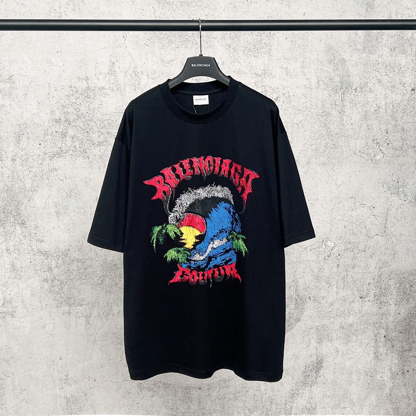 발렌시아가(BALENCIAGA) 하와이안 아트 프린트 반팔 티셔츠 의류