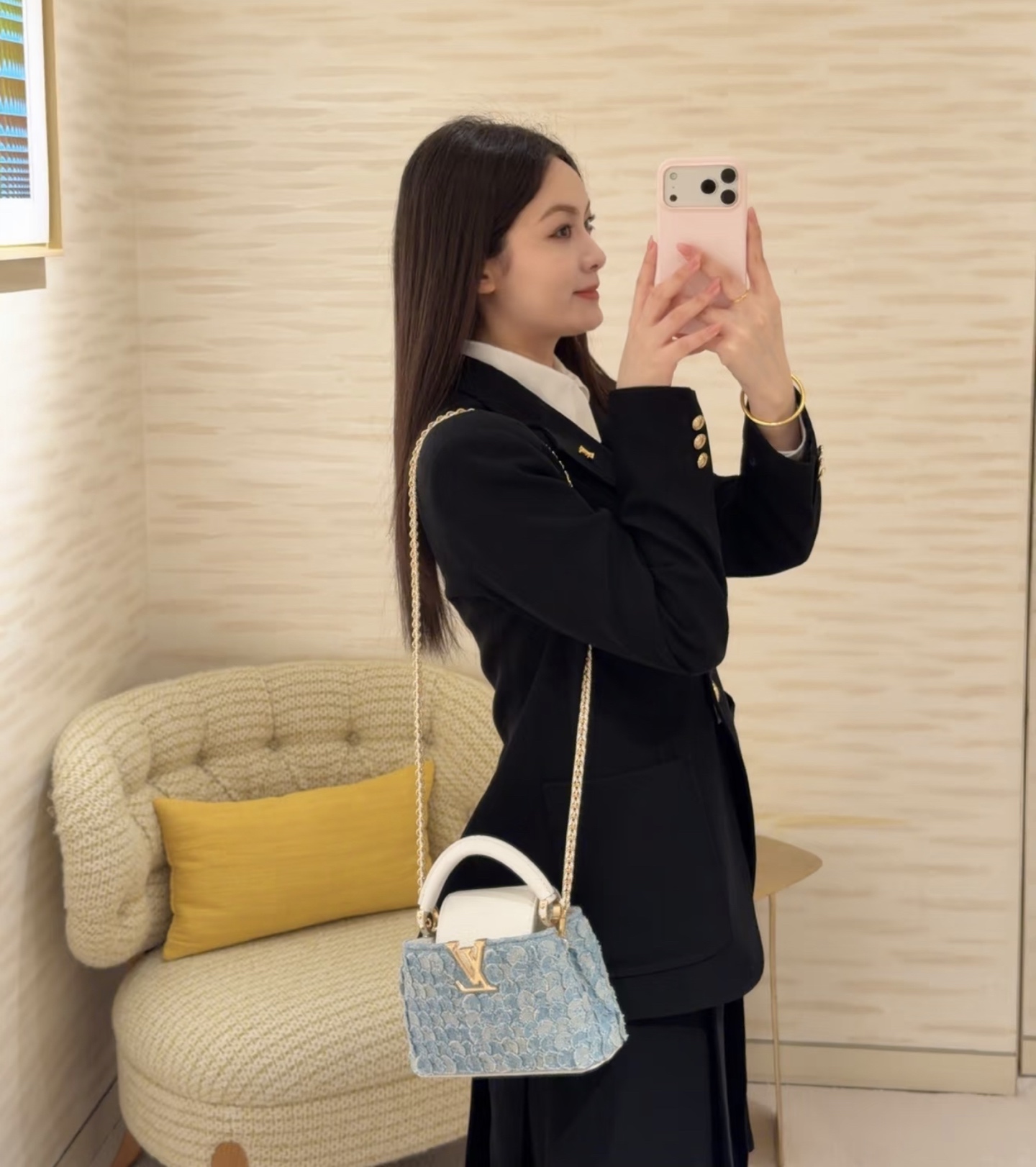 LV 루이비통 카퓌신(Capucines) 미니 백 - 데님 랑데부 컬렉션 가방