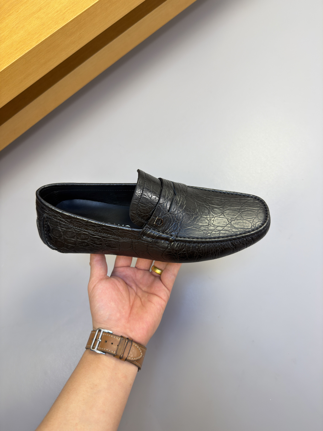 Ferragamo 페라가모 스톤 패턴 정장화 로퍼 구두 신발