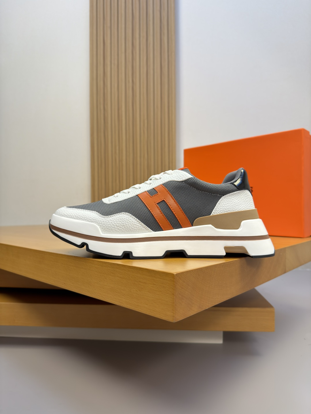 Hermes 에르메스 H 로고 캐주얼 운동화 스니커즈 신발