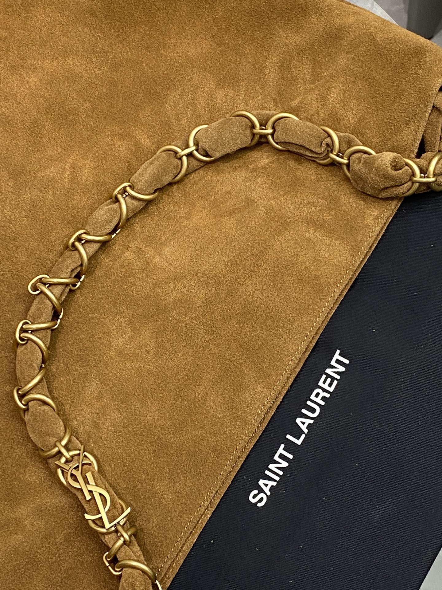 YSL 생로랑 빈티지 스웨이드 쇼퍼백 가방
