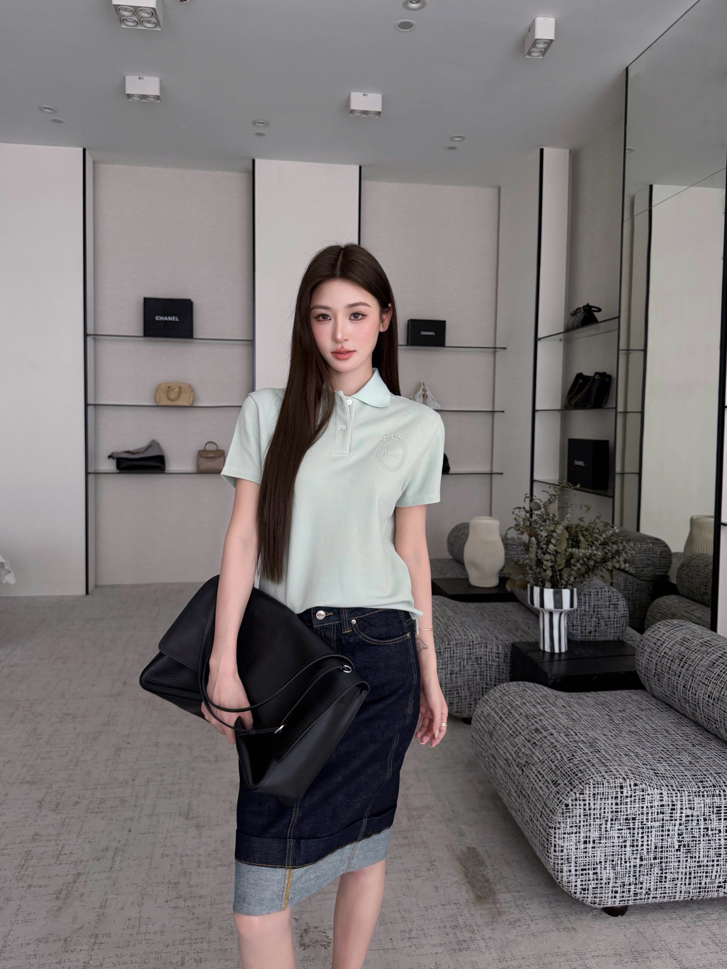 디올(DIOR) 메다이옹 자수 폴로 셔츠 상의 의류