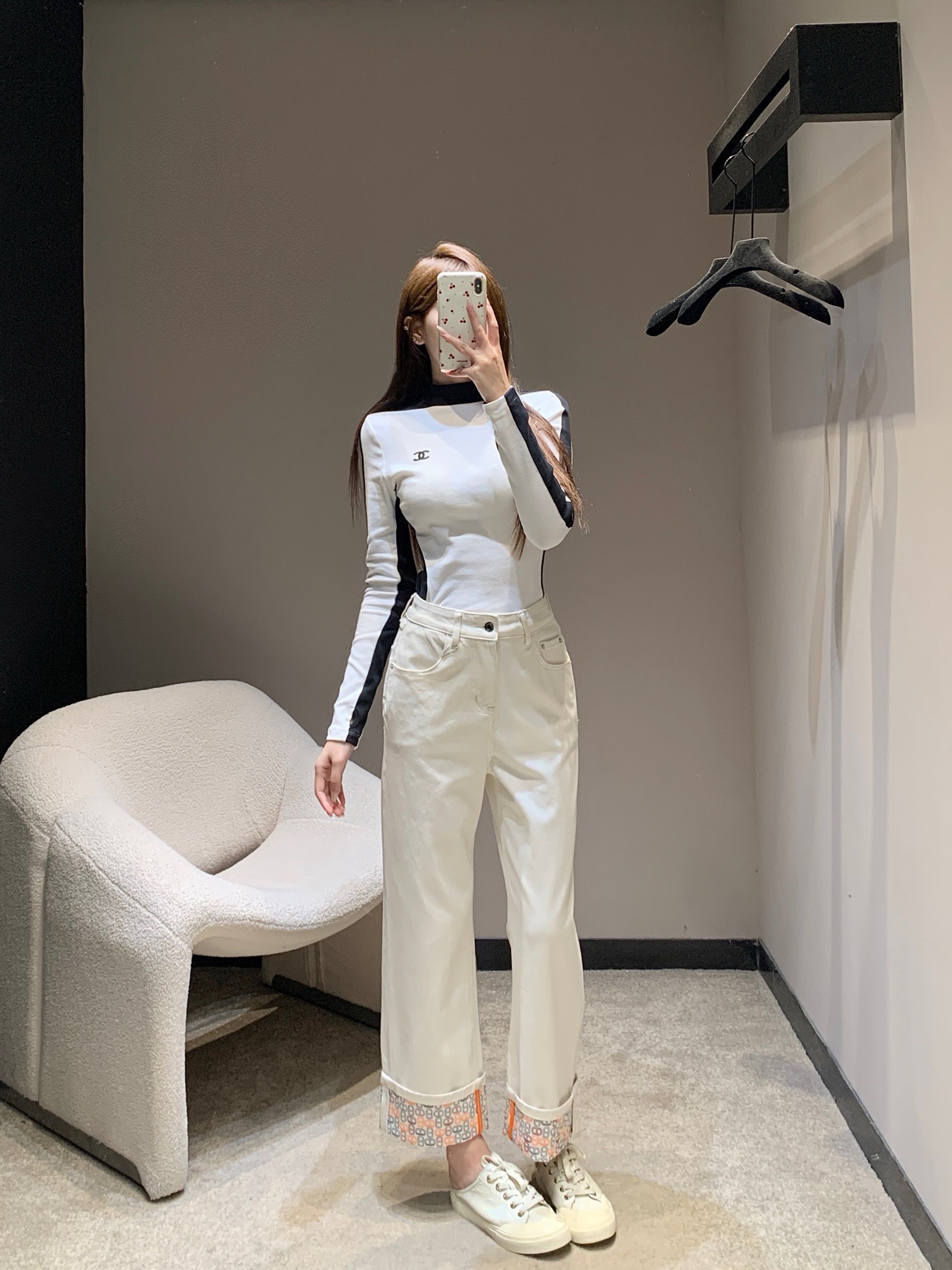 [Hermès] 에르메스 26SS 샹달 프린팅 롤업 데님 팬츠 바지 의류