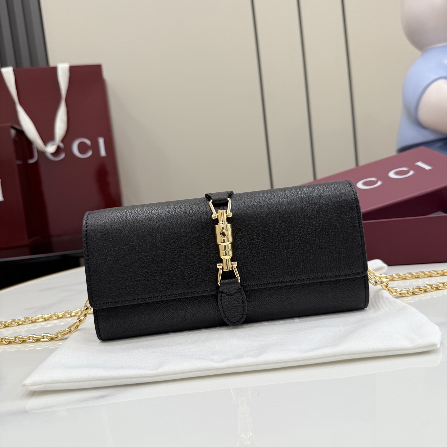 [Gucci] 구찌 26SS Jackie 재키 1961 레더 체인 월렛 (WOC) 지갑