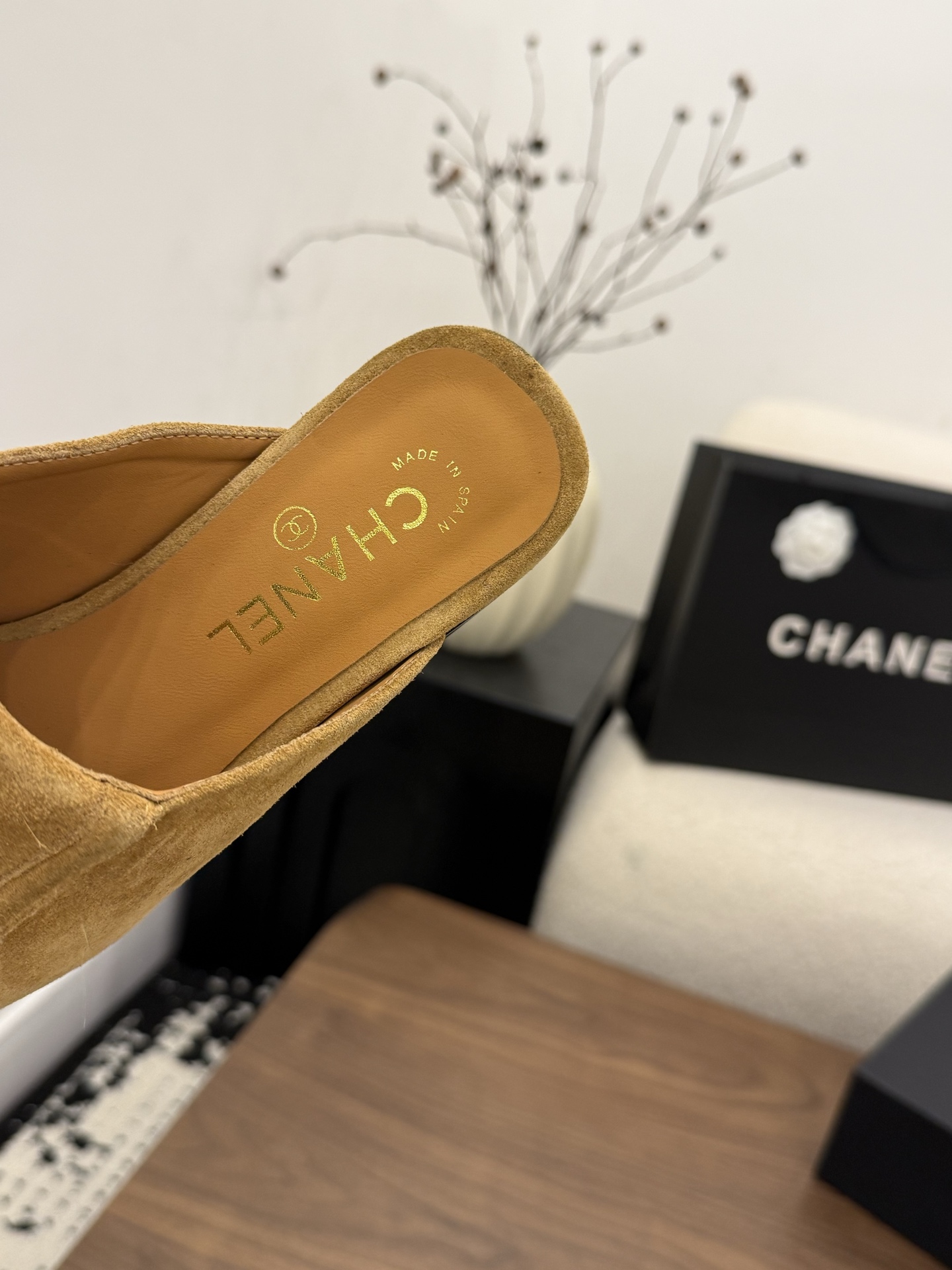 샤넬(CHANEL) 스퀘어토 미들굽 슬리퍼 신발