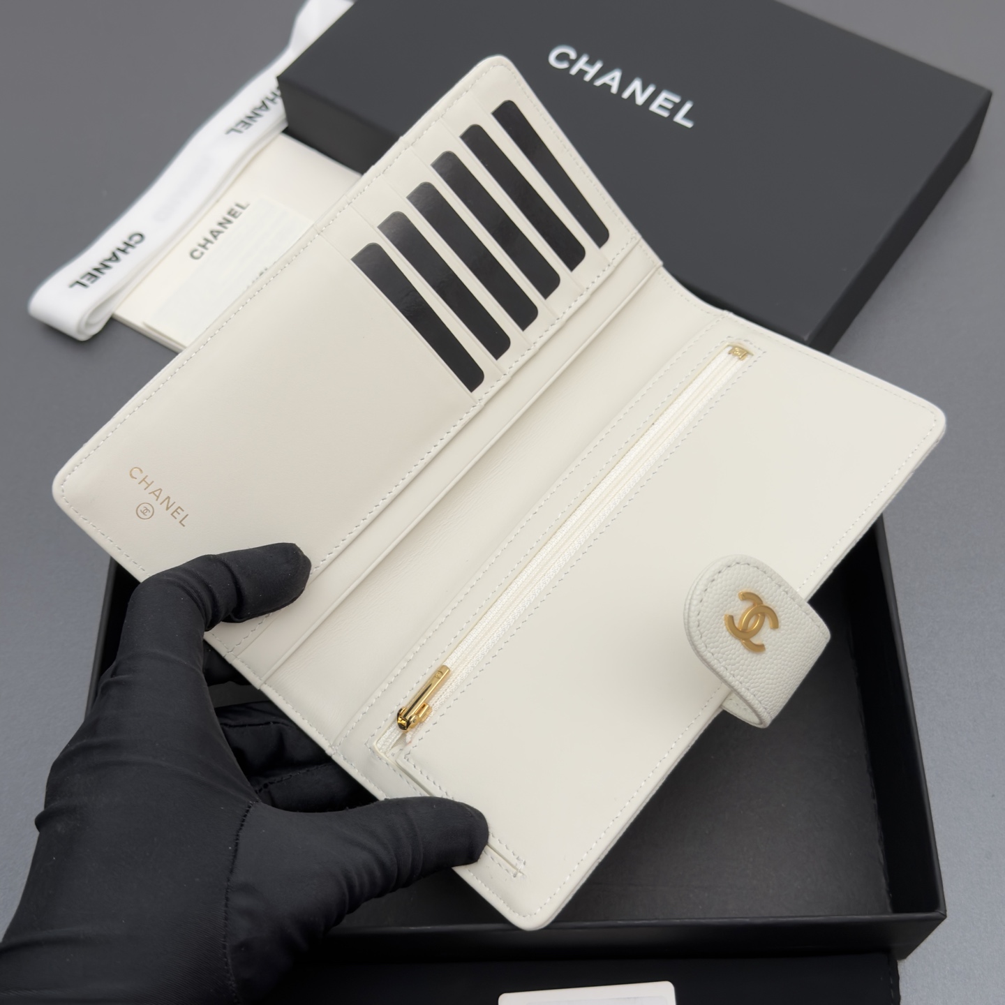 Chanel 샤넬 퀼팅 롱 월렛 지갑