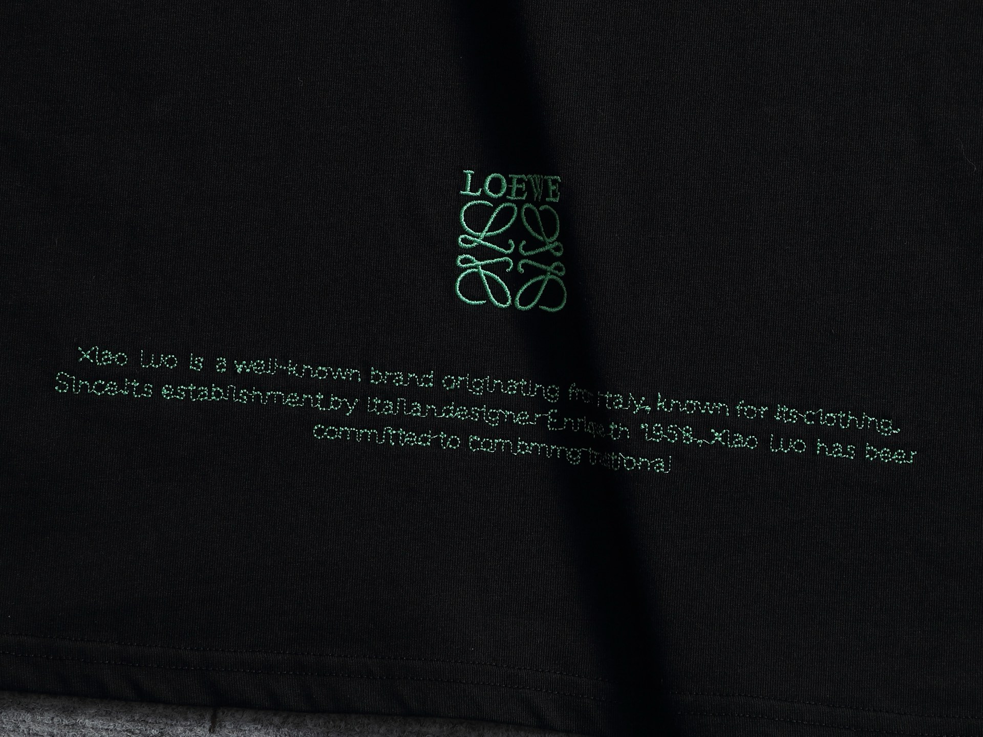 로에베(LOEWE) 스팽글 플라워 자수 반팔 티셔츠 상의 의류