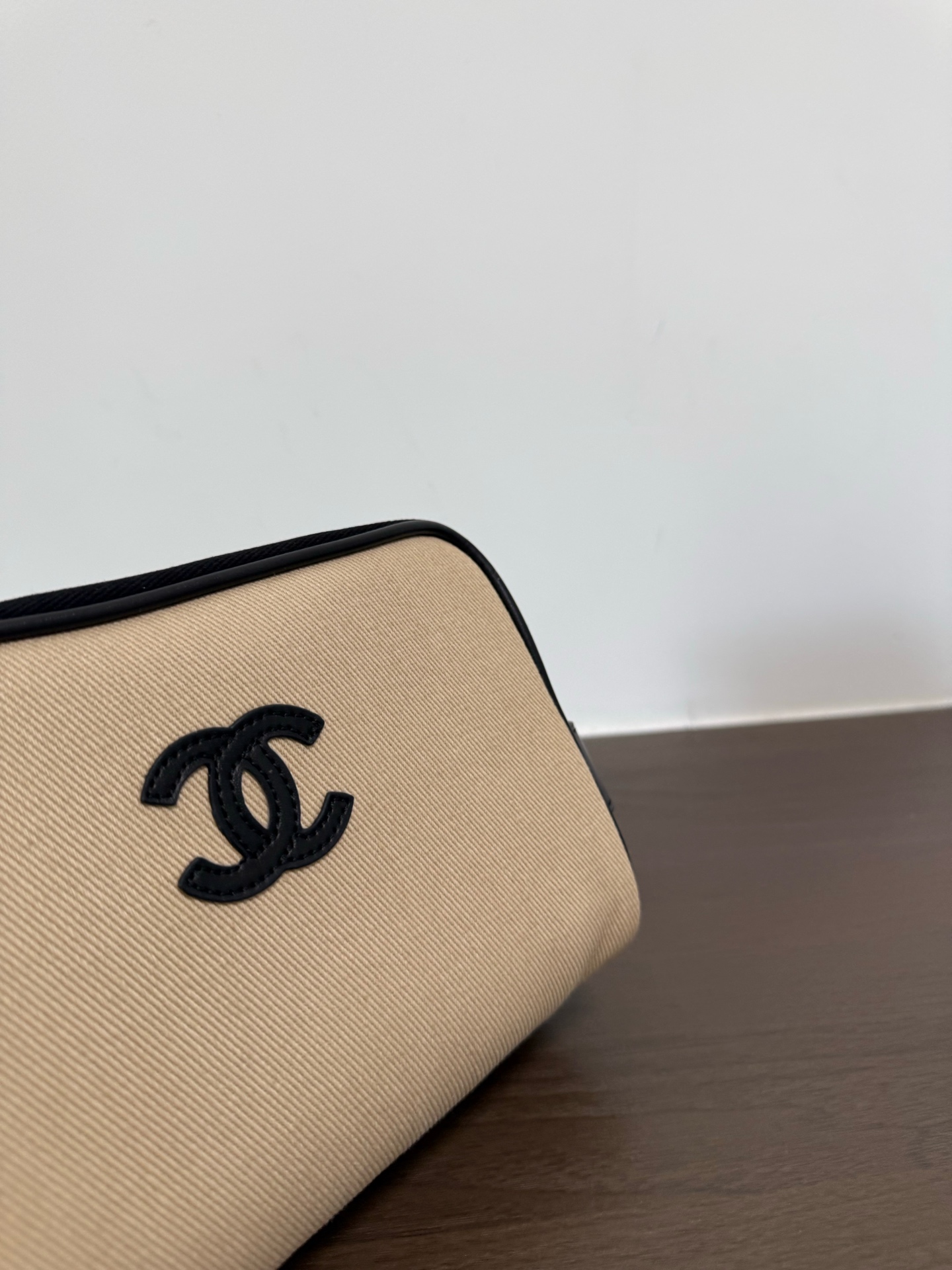 [Chanel] 샤넬 26M Coco Beach 코코 비치 캔버스 코스메틱 파우치 백 가방