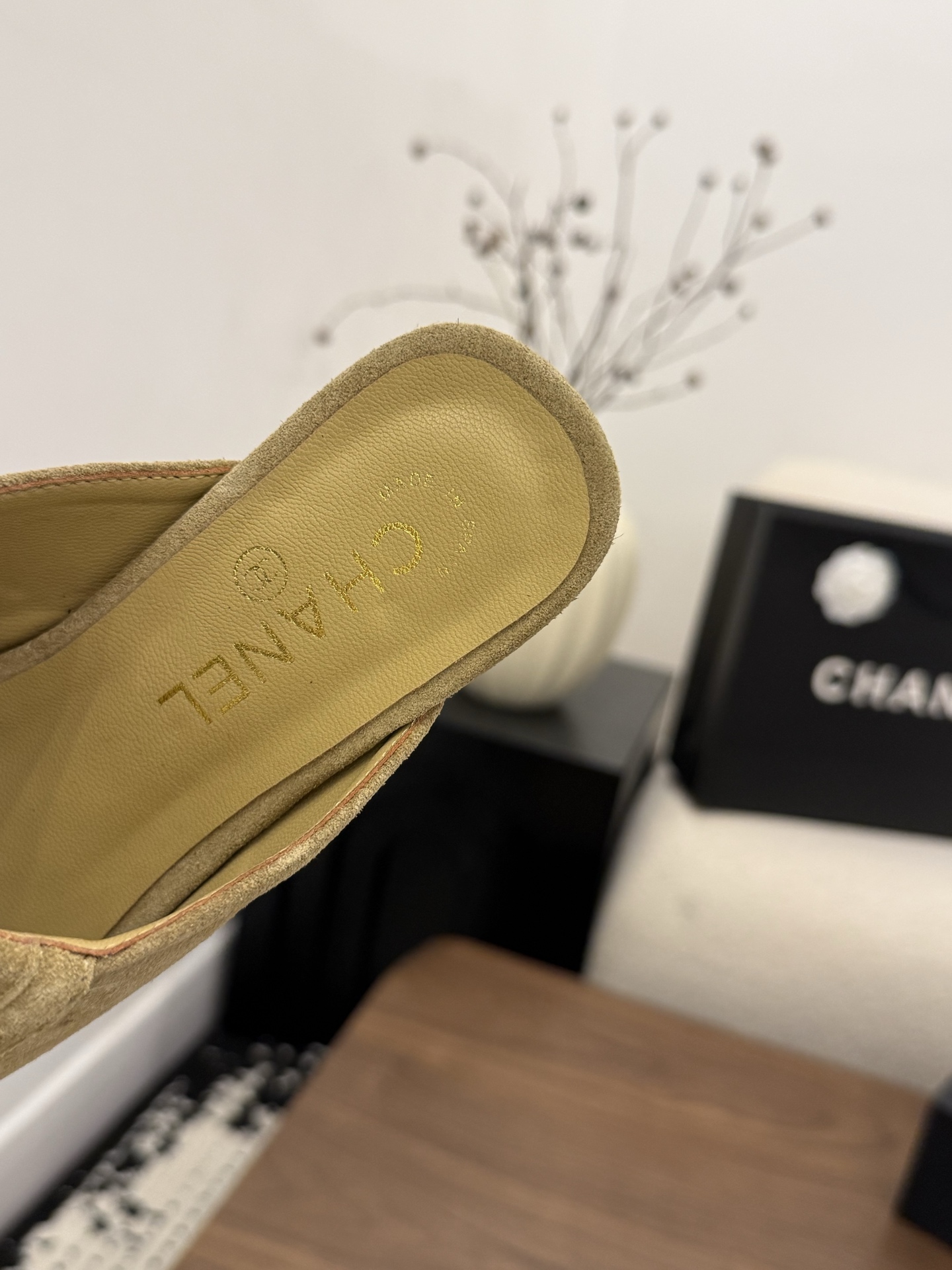 샤넬(CHANEL) 스퀘어토 미들굽 슬리퍼 신발