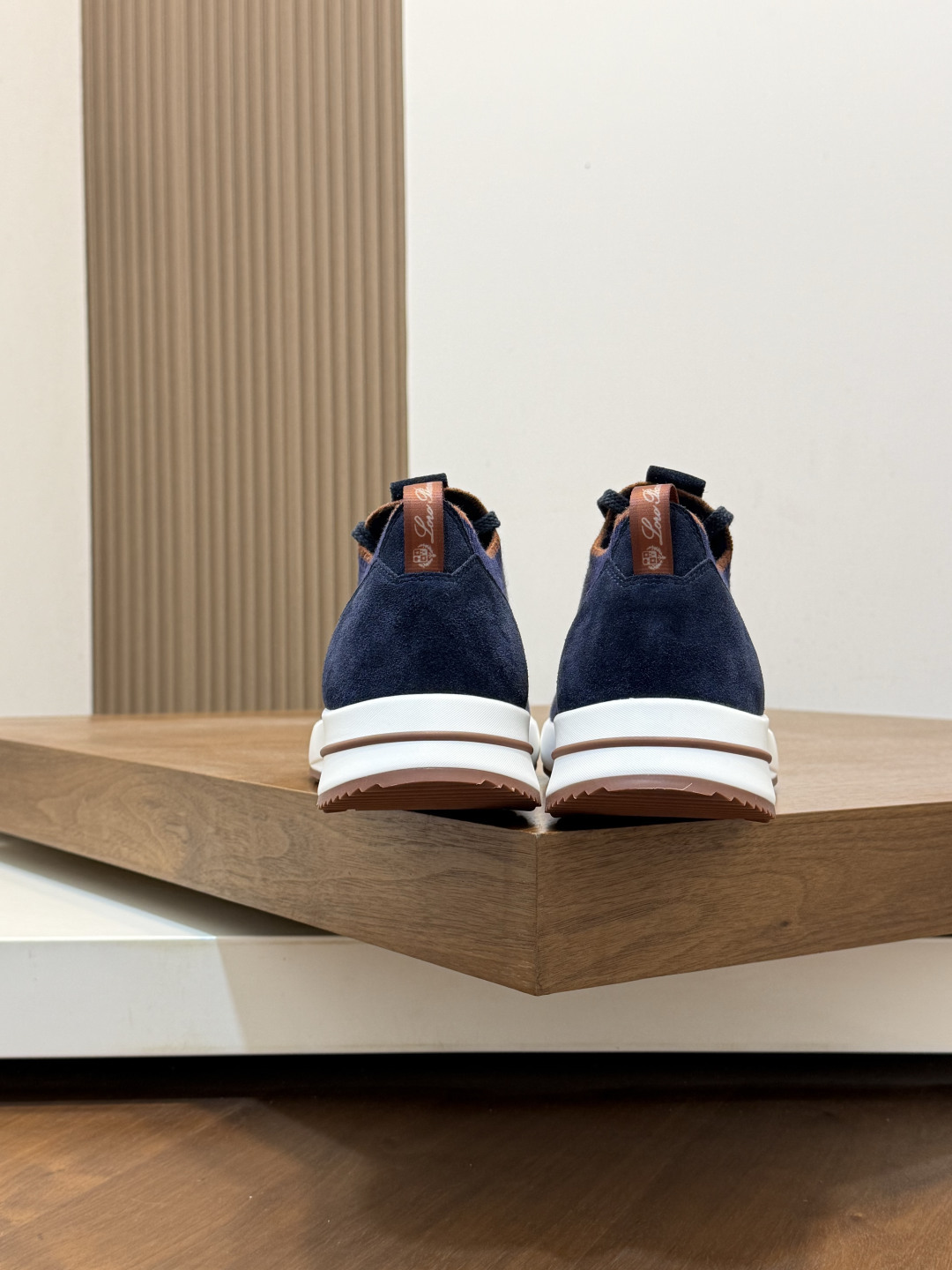[Loro Piana] LP 로로 피아나 썸머 안톤 워크 레더 앤 패브릭 보트 슈즈 스니커즈 신발