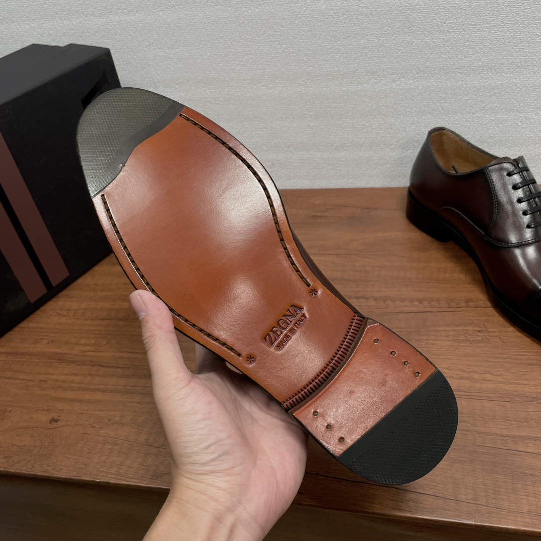Zegna 제냐 브러쉬드 오피스 정장화 (옥스퍼드) 구두 신발