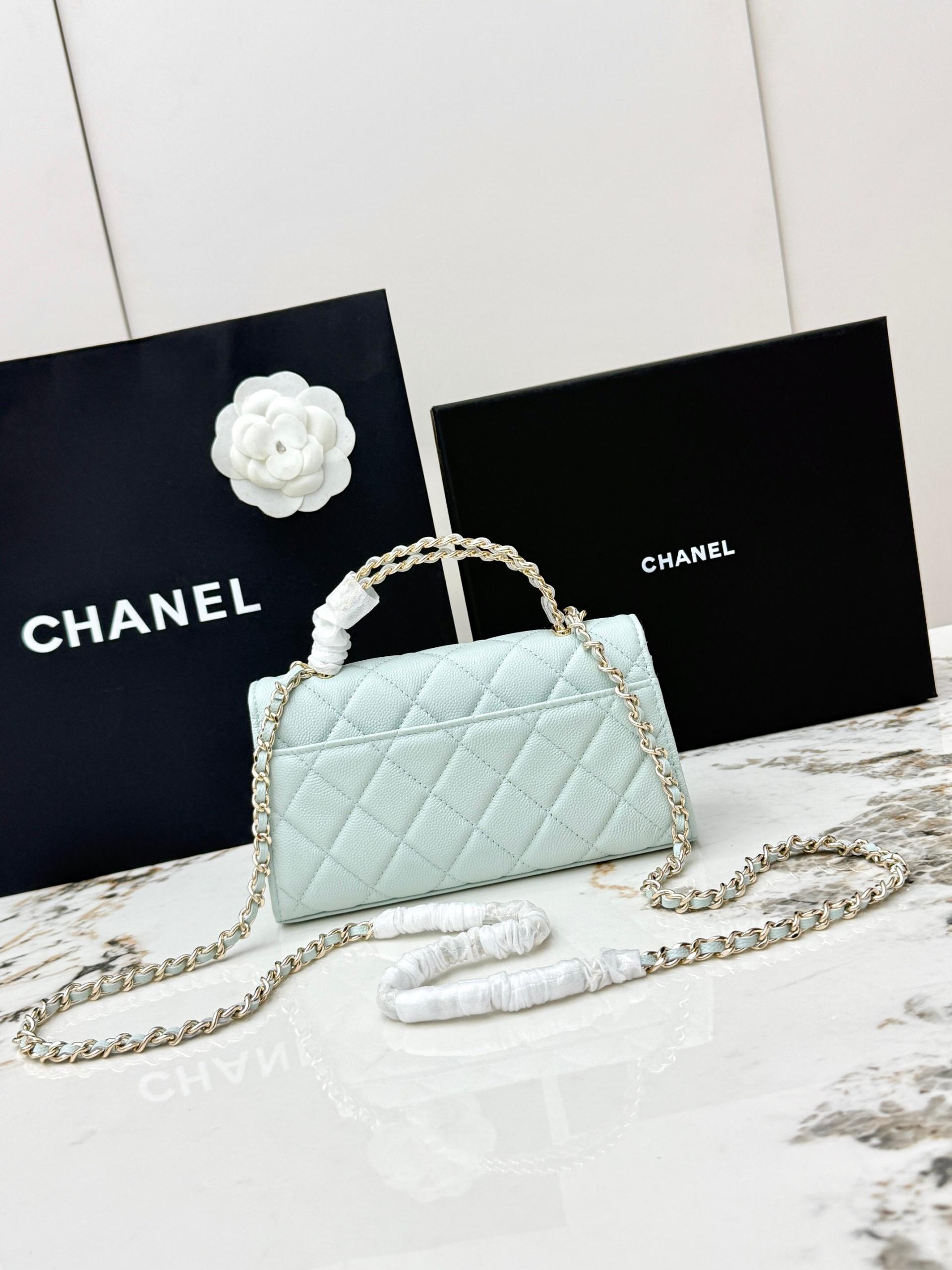 Chanel 25S 샤넬 캐비어 카우레더 Kelly 핸들백 가방