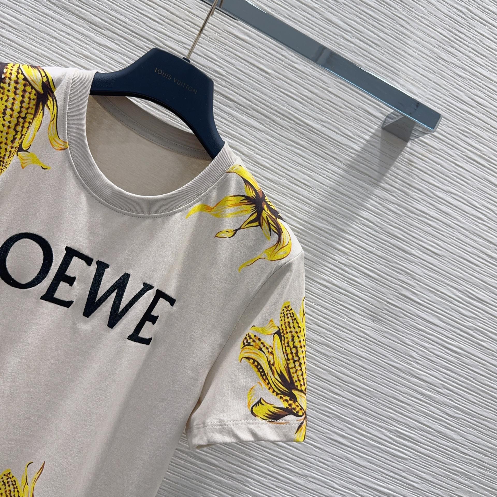 Loewe 로에베 26SS 프린팅 비즈 반팔 티셔츠 의류