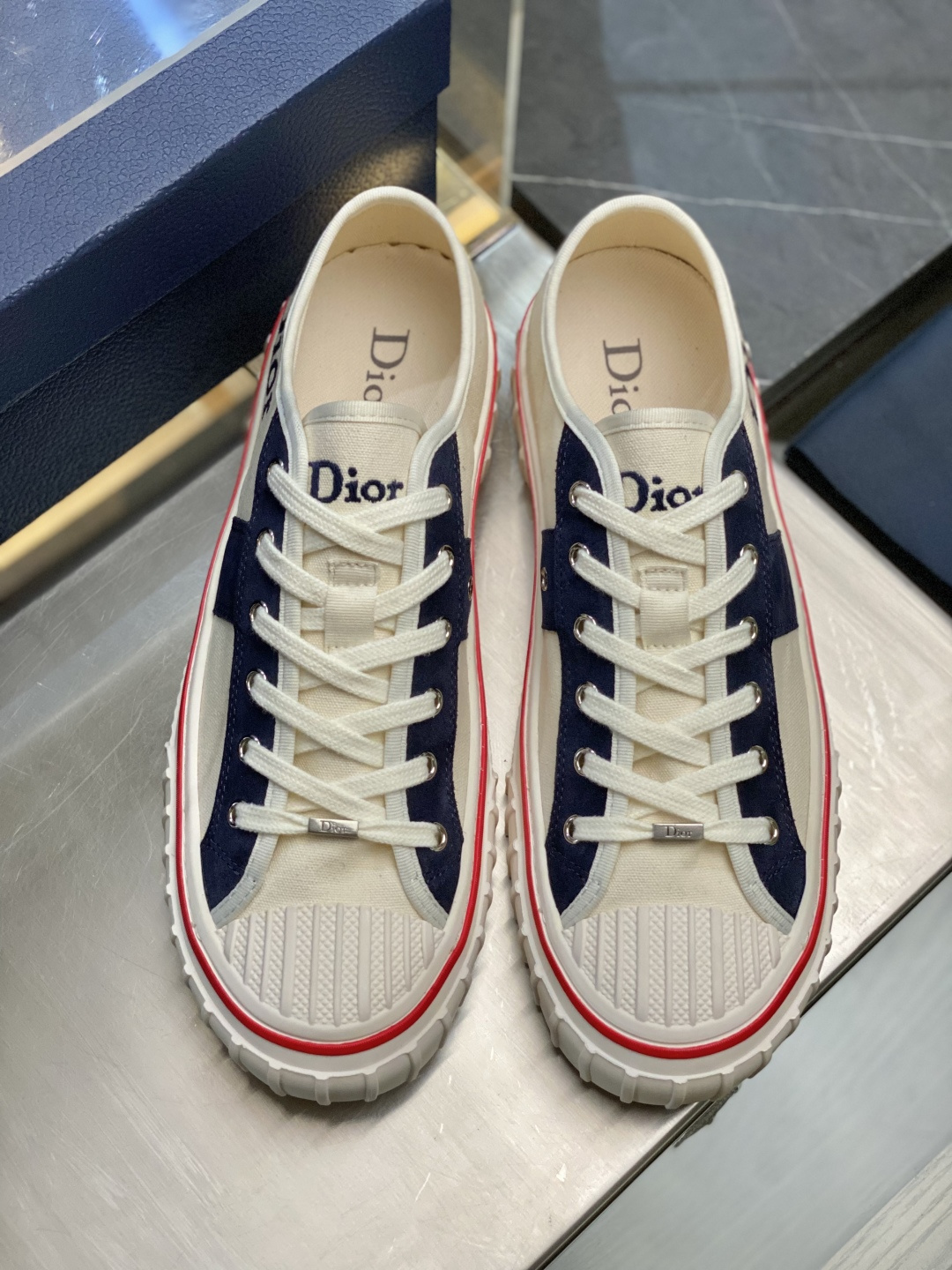 [Dior] 디올 후퍼(Hooper) 로우탑 캔버스 스니커즈 신발