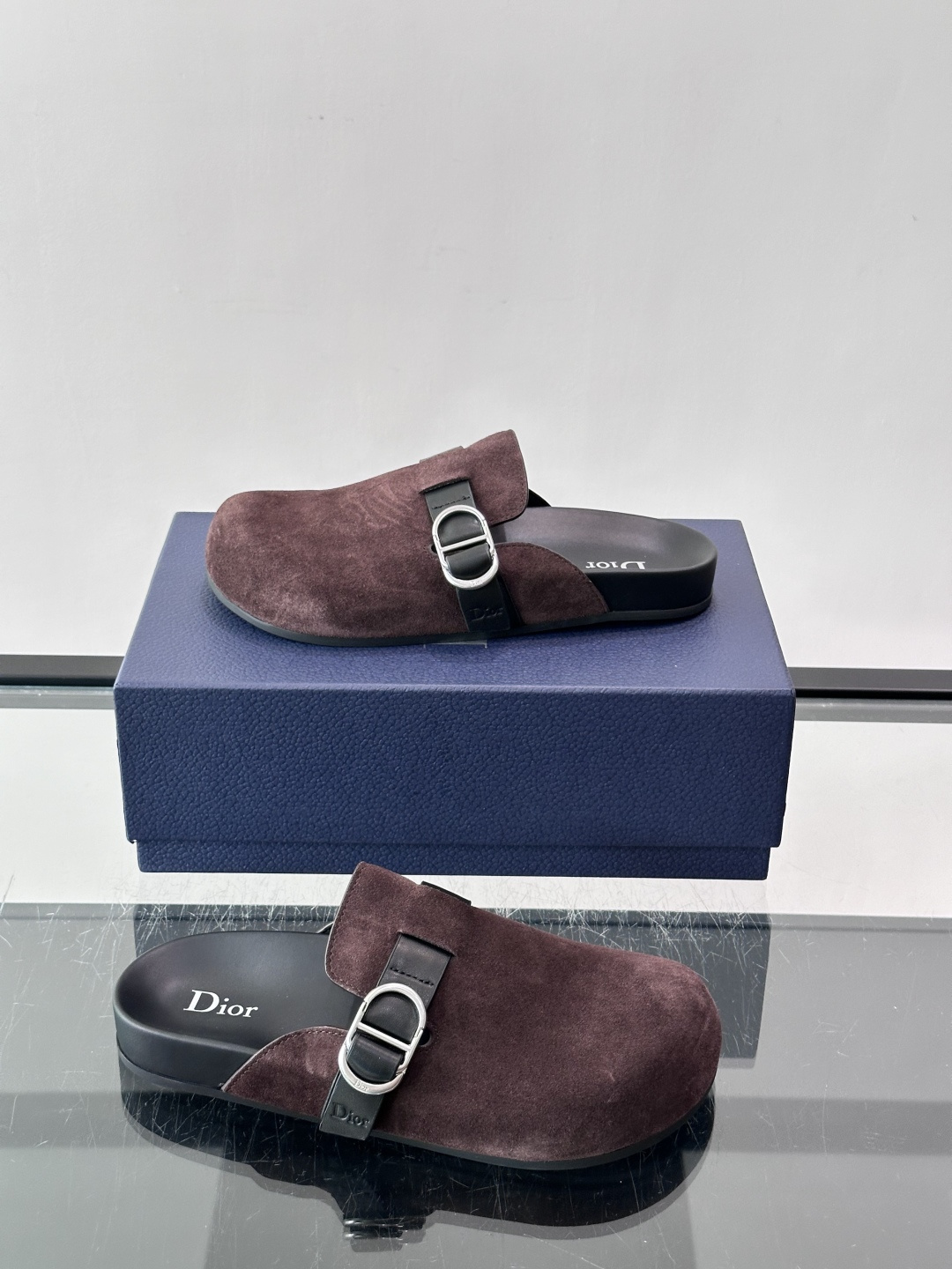 [Dior] 디올 아쿠아(Aqua) 스웨이드 뮬 / 슬라이드 슬리퍼 신발