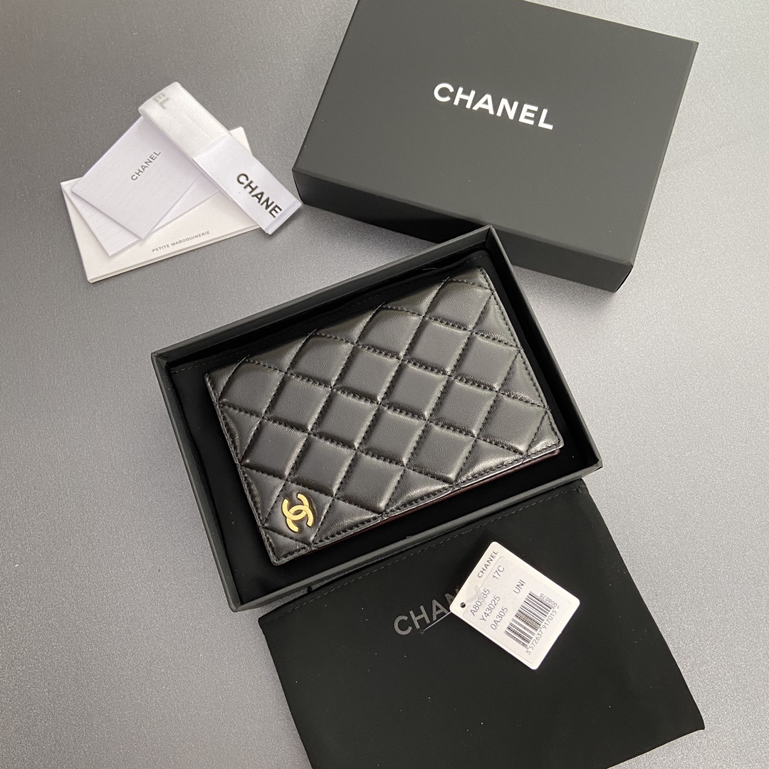 [Chanel] 샤넬 퀼팅 레더 패스포트 홀더/여권 지갑