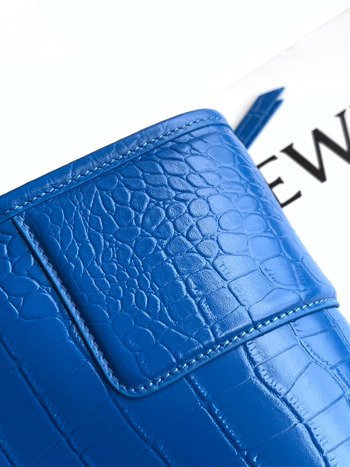 Loewe 로에베 아마조나(Amazona) 180 라지 핸드백 (블루/크로커다일 패턴) 가방
