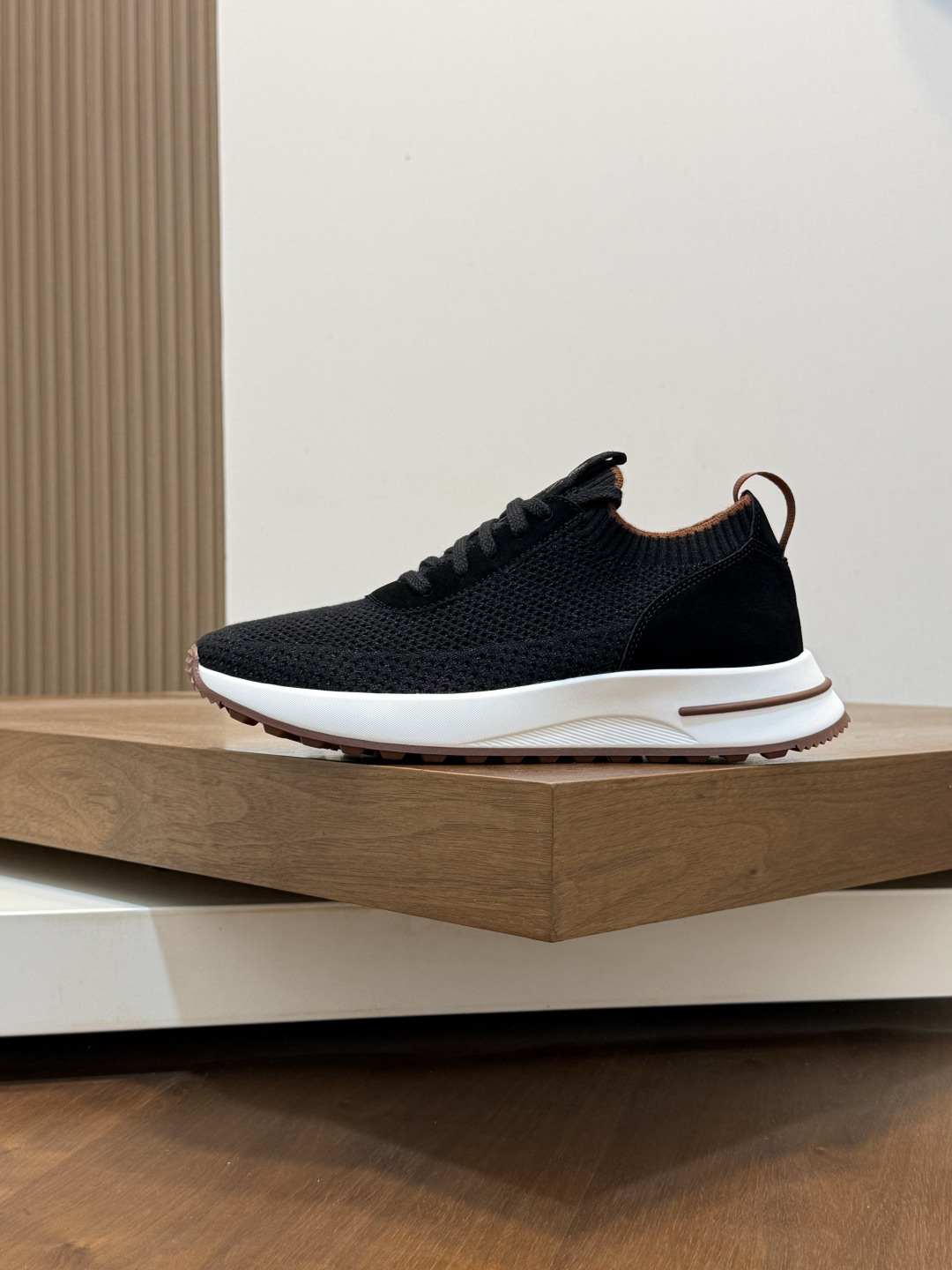 [Loro Piana] LP 로로 피아나 썸머 안톤 워크 레더 앤 패브릭 보트 슈즈 스니커즈 신발