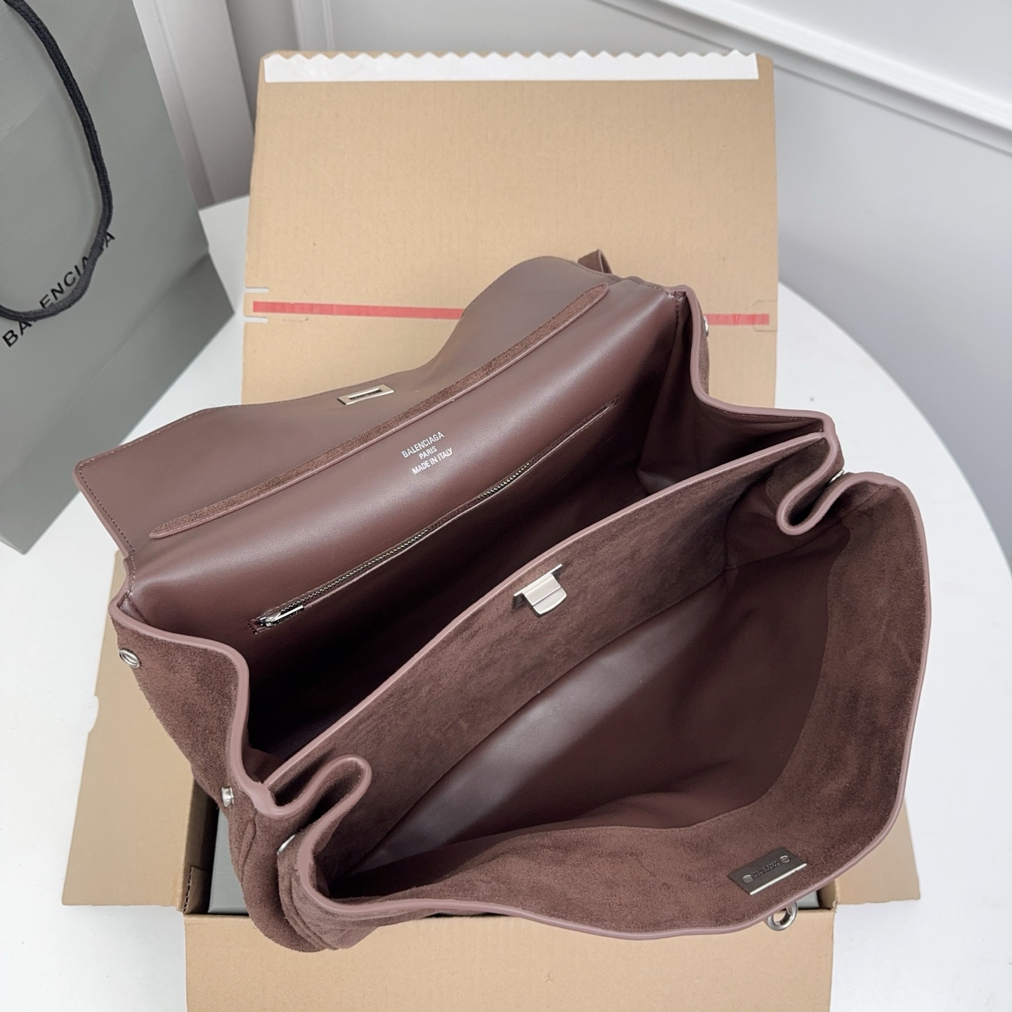 BALENCIAGA 발렌시아가 Rodeo 로데오 미디엄 핸드백 (스웨이드 카프스킨 / 램스킨 라이닝) 가방
