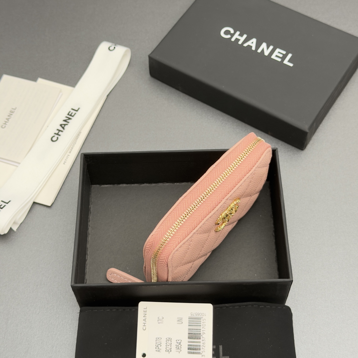 [Chanel] 샤넬 26SS 캐비어 멀티 젬스톤 미니 지퍼 코인 퍼스 지갑