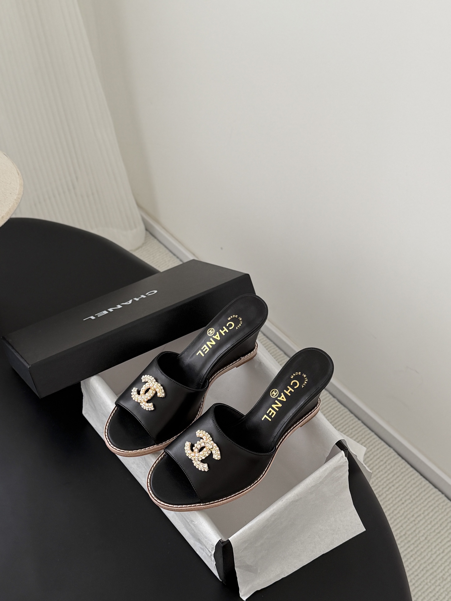 샤넬(CHANEL) 웨지 슬리퍼 신발