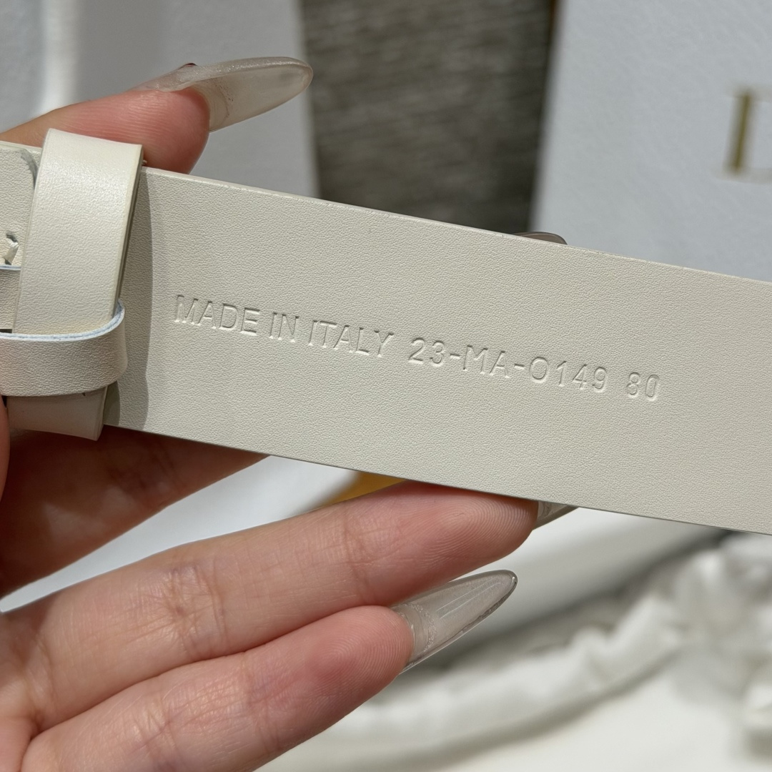 디올(DIOR) 리버서블 카프스킨 앤티크 핀 버클 벨트
