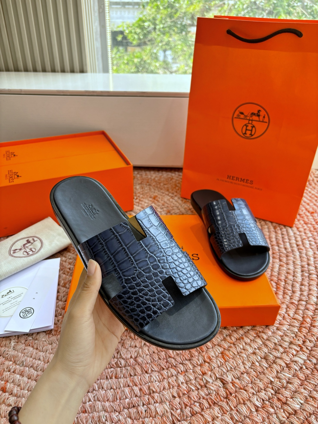 에르메스(HERMES) H 스트랩 슬리퍼 샌들 신발