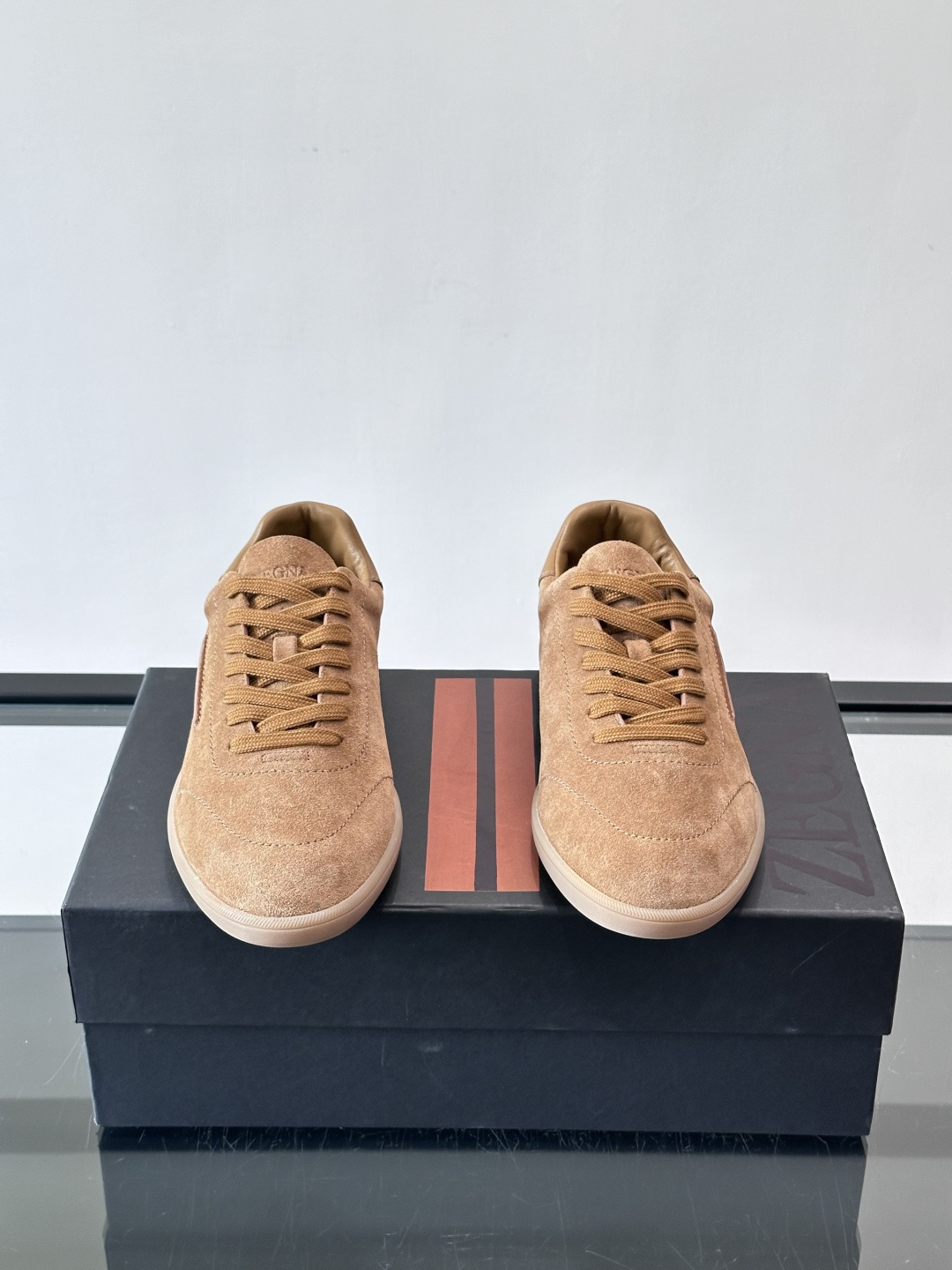 [Ermenegildo Zegna] 제냐 맨즈 올드머니 스웨이드 스니커즈 신발 복제