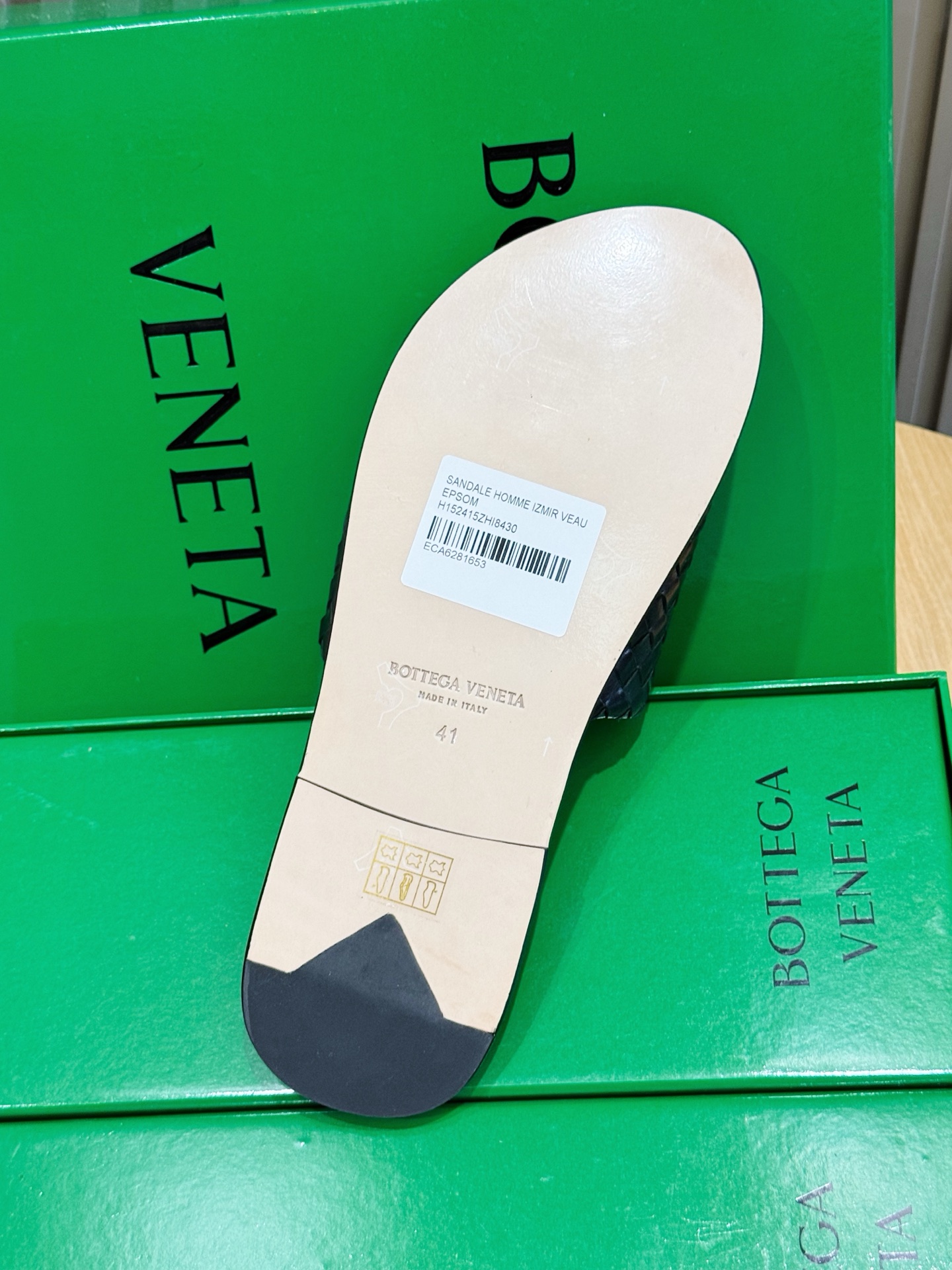 [Bottega Veneta] BV 보테가 베네타 맨즈 웨이브 Intrecciato 인트레치아토 레더 슬라이드 슬리퍼 신발