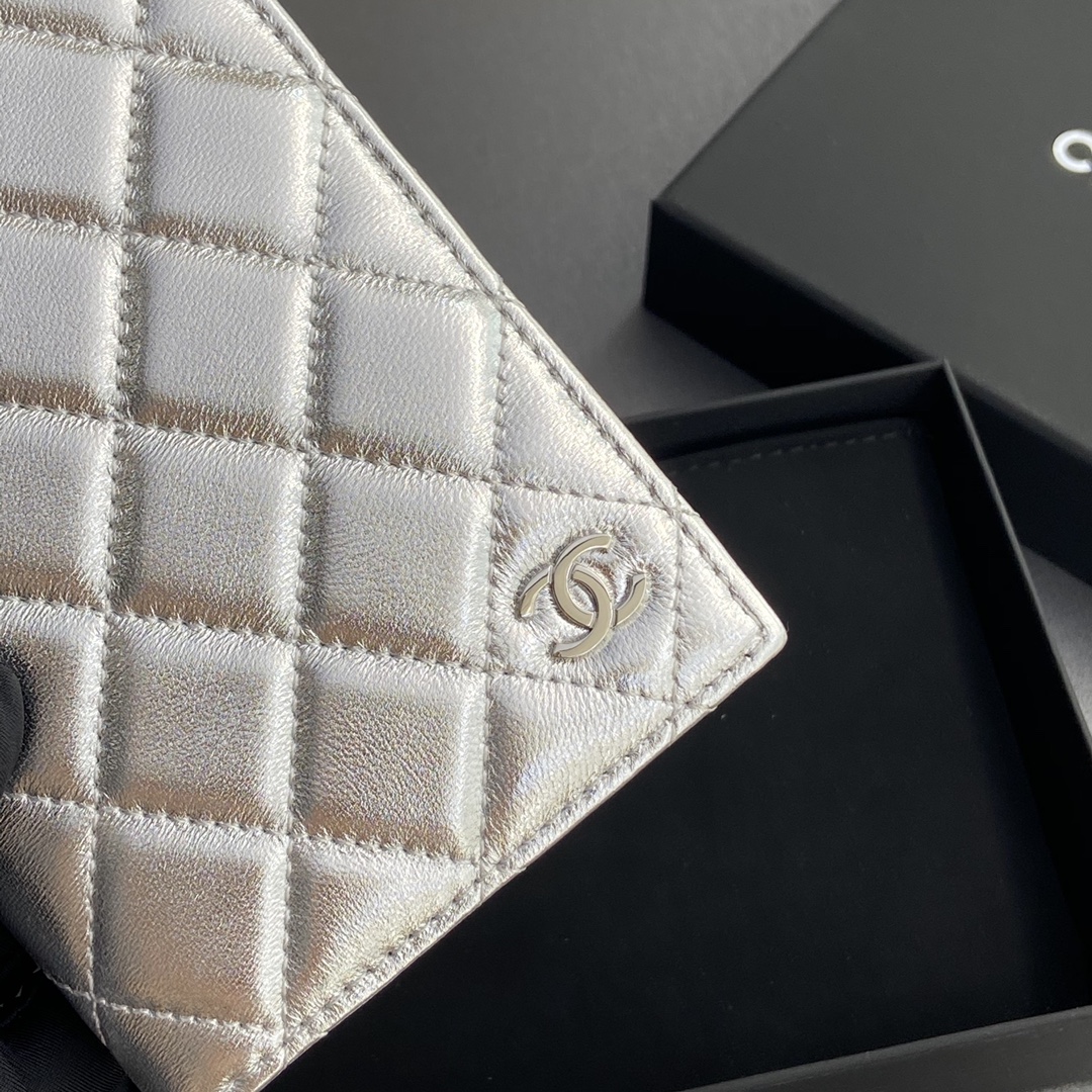 [Chanel] 샤넬 램스킨 퀼팅 패스포트 홀더/여권 지갑