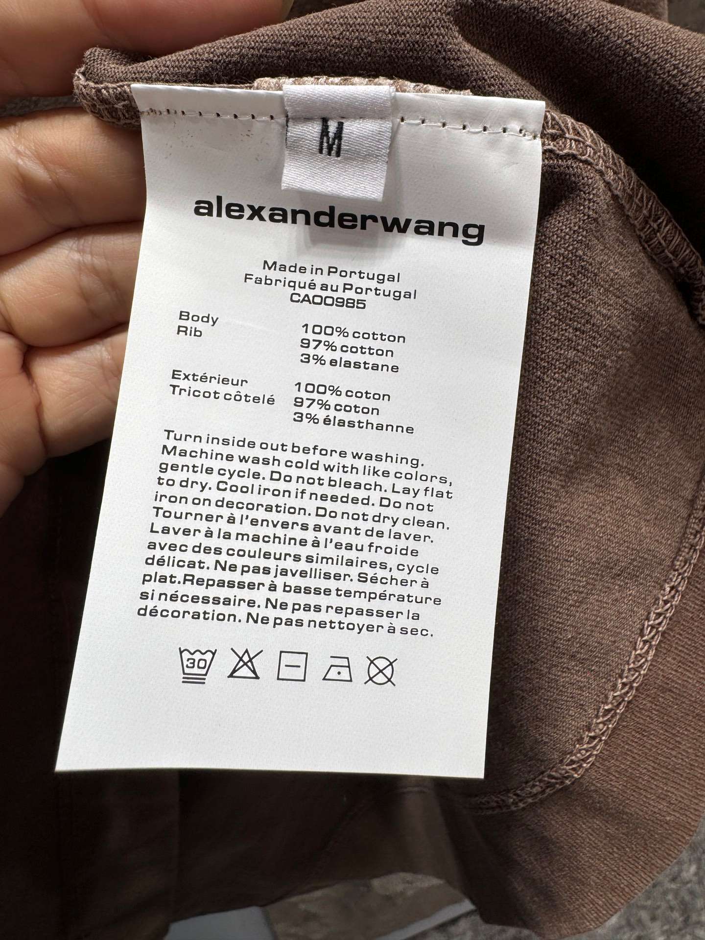 알렉산더왕(Alexander Wang) 레터링 그래픽 워싱 반팔 티셔츠 상의 의류