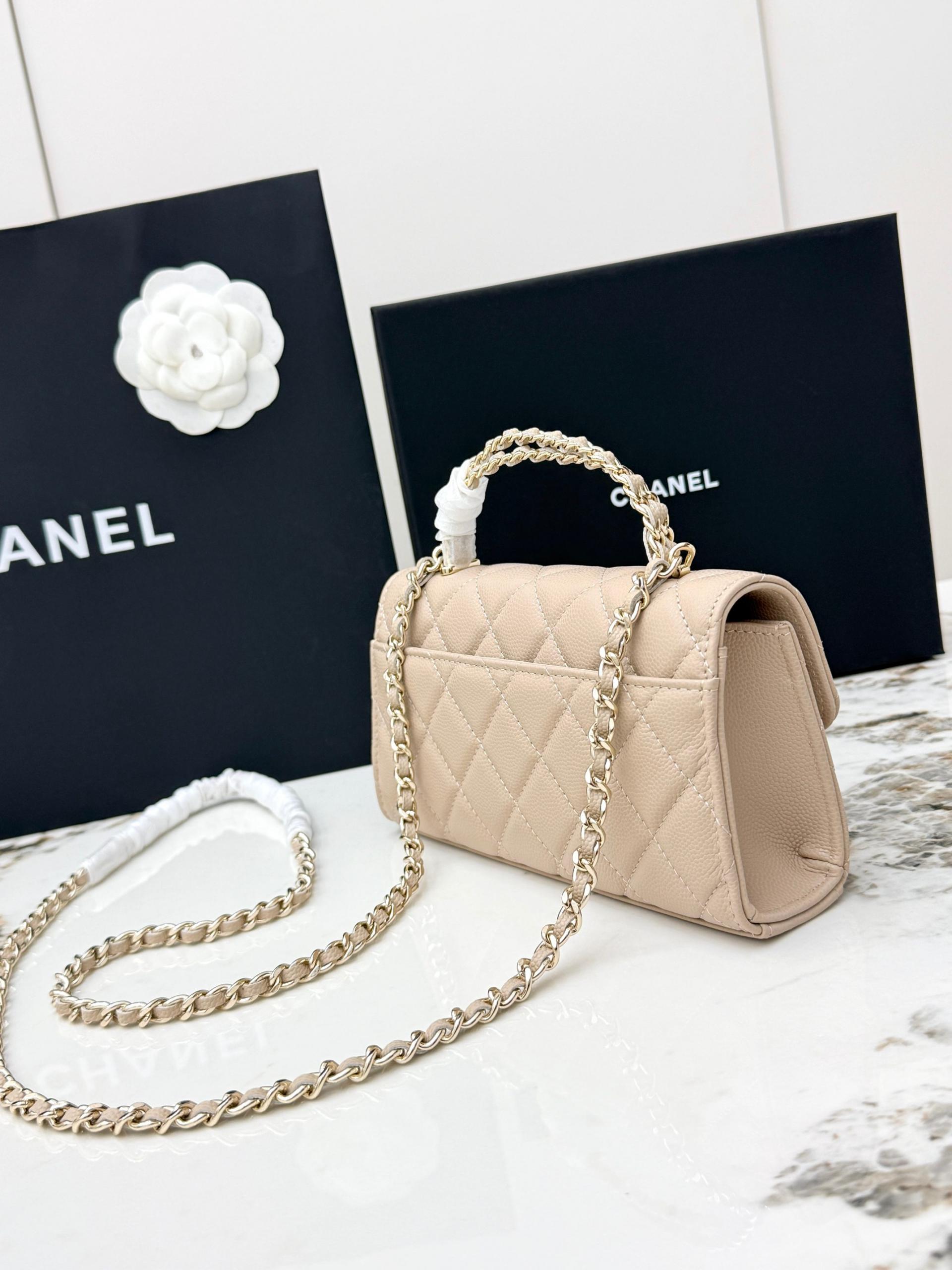 Chanel 25S 샤넬 캐비어 카우레더 Kelly 핸들백 가방