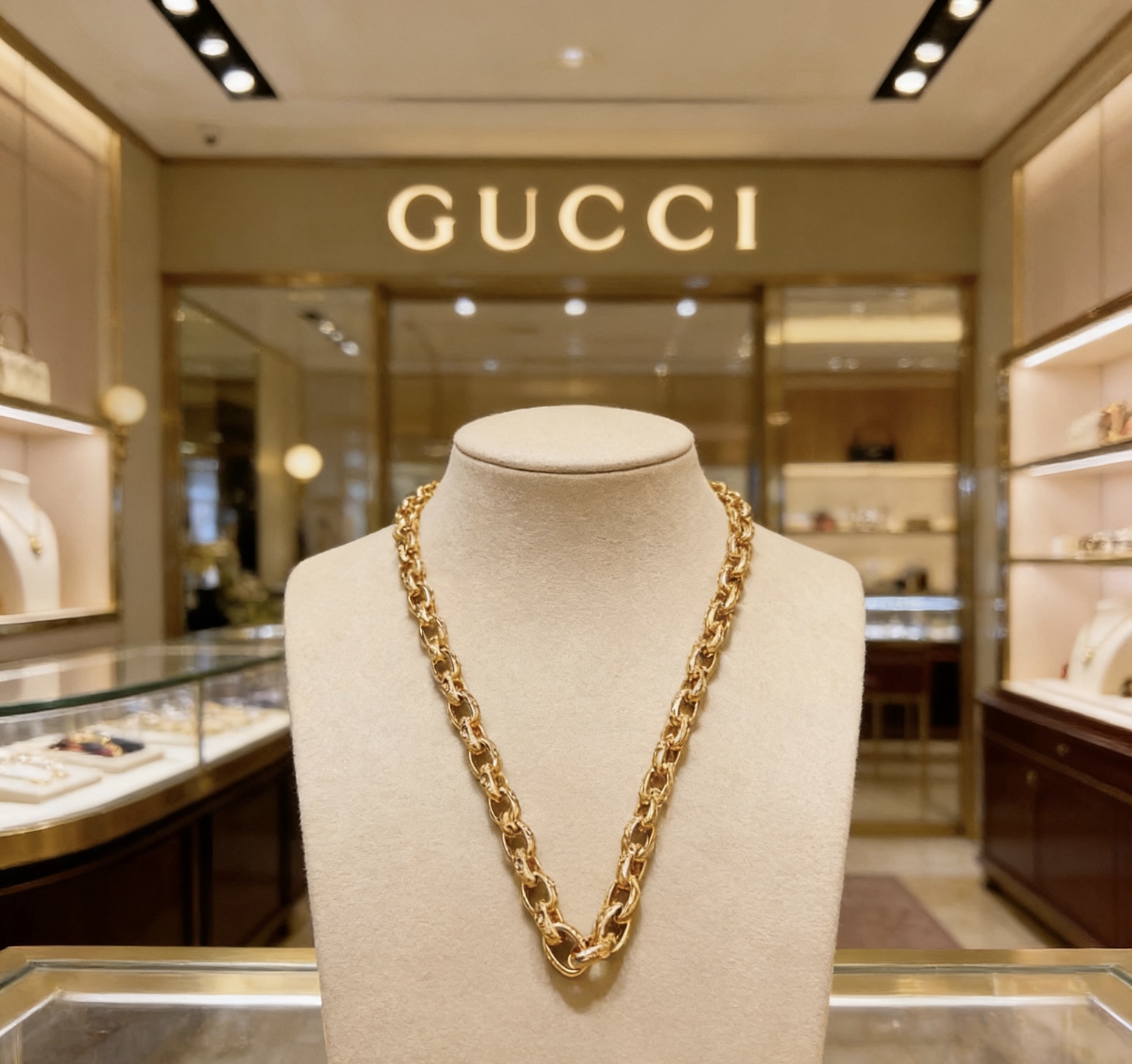 구찌(GUCCI) 더블 G 볼드 체인 목걸이 악세사리