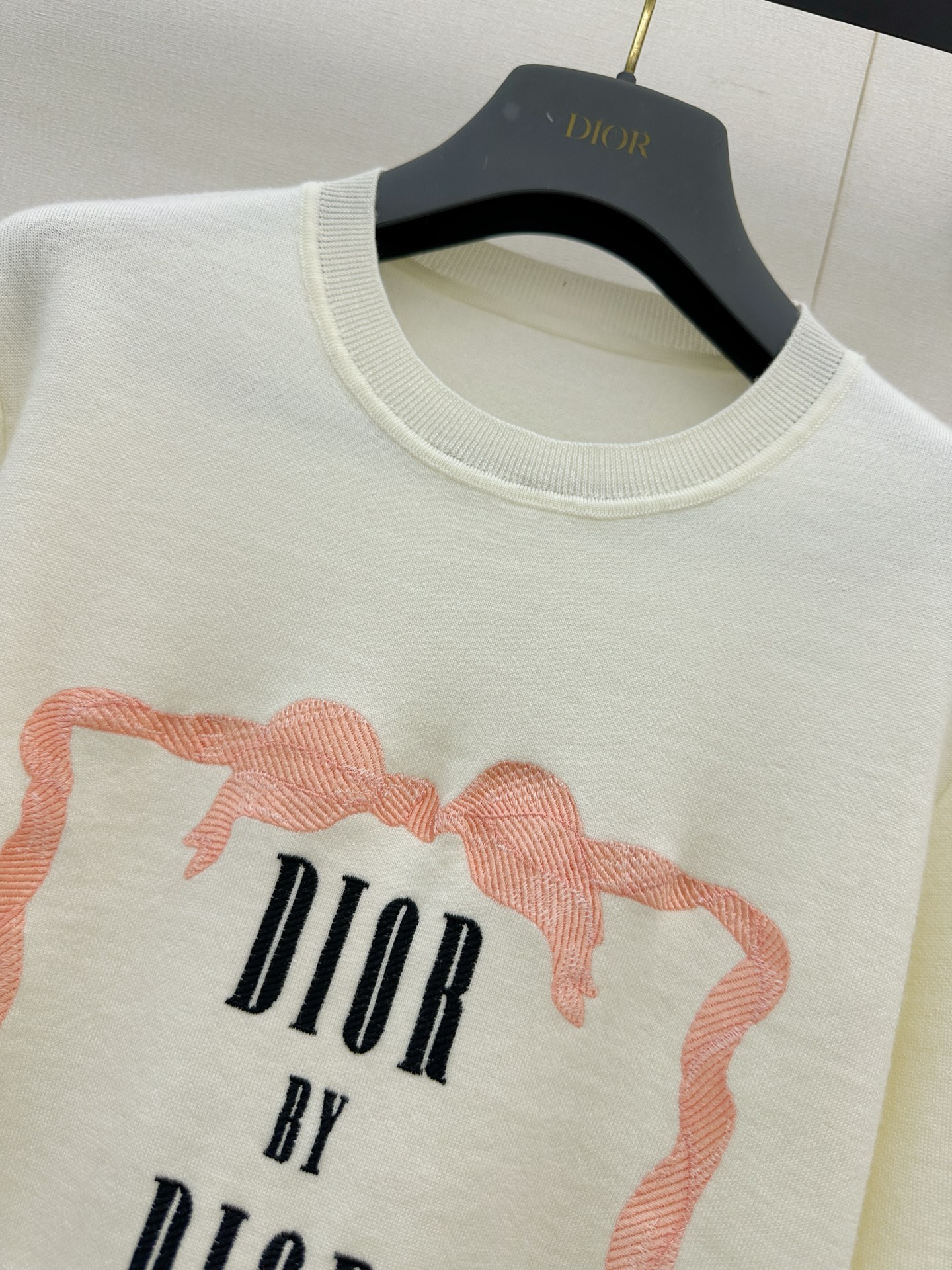 디올(DIOR) 배색 자수 캐시미어 니트 상의 의류