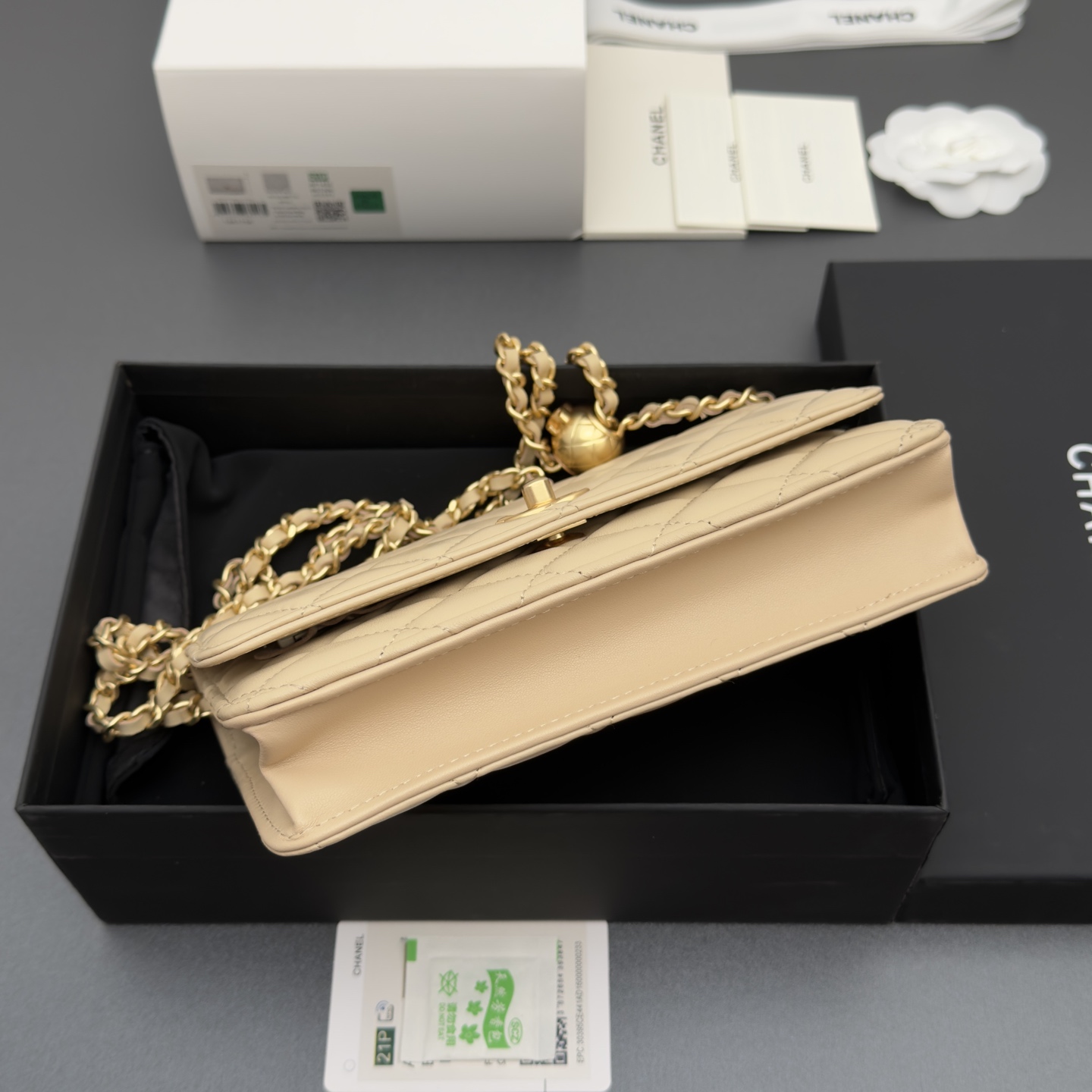 [Chanel] 샤넬 이탈리안 램스킨 클래식 체인 파우치/클러치 가방