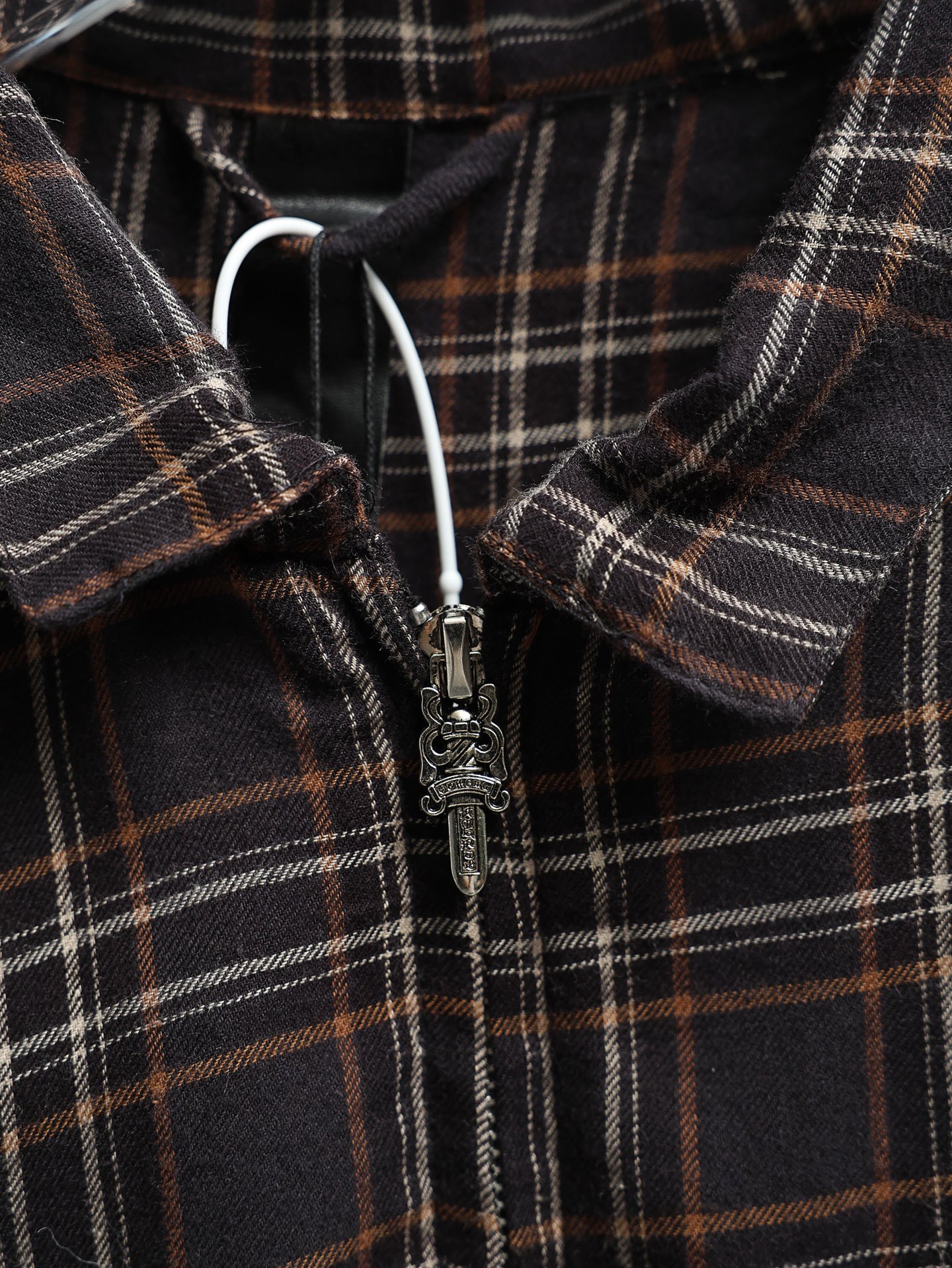 크롬하츠(CHROME HEARTS) 플란넬 체크 집업 셔츠 상의 의류