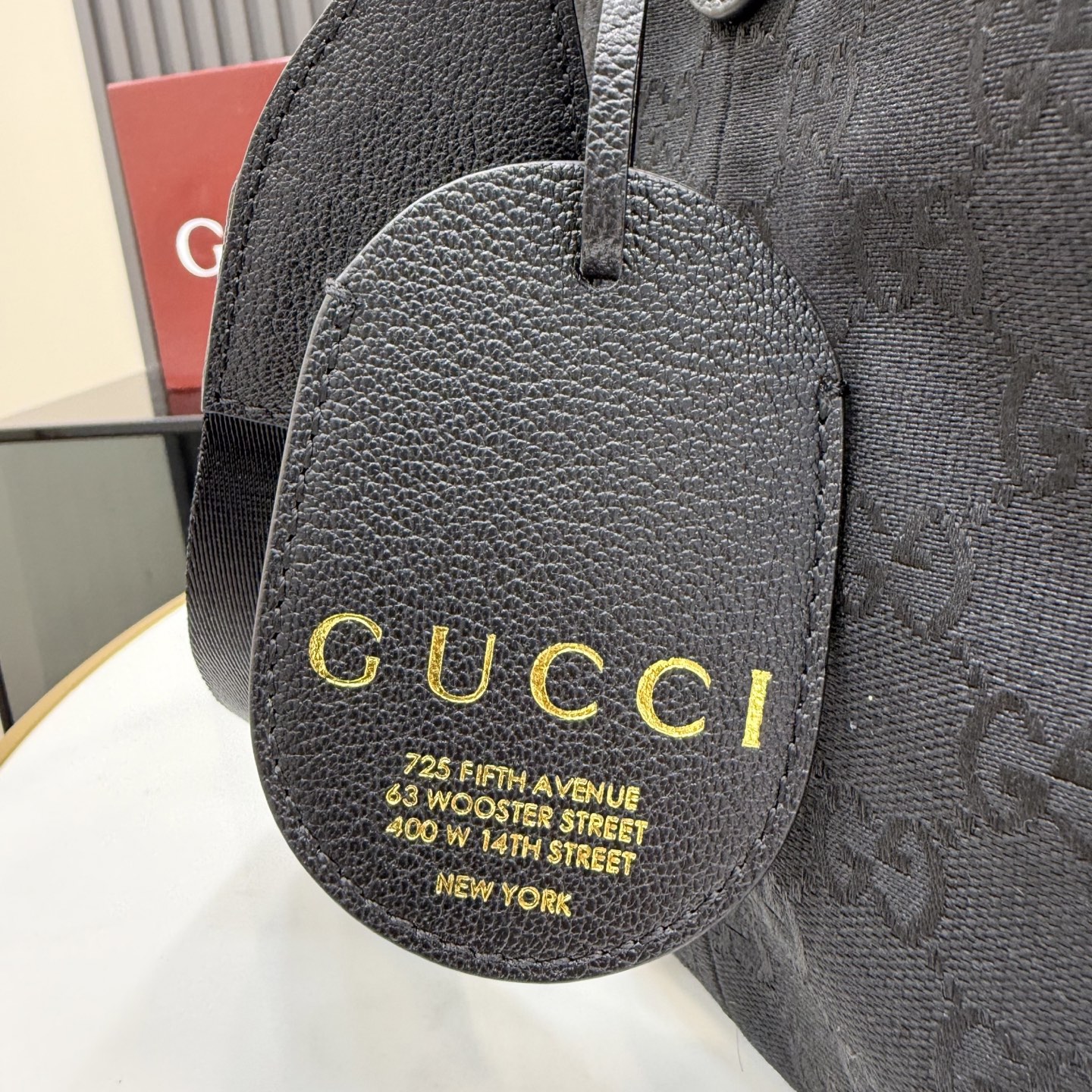 GUCCI 구찌 Gucci NY 컬렉션 브레라(Brera) 캔버스 토트백 - 블랙 가방