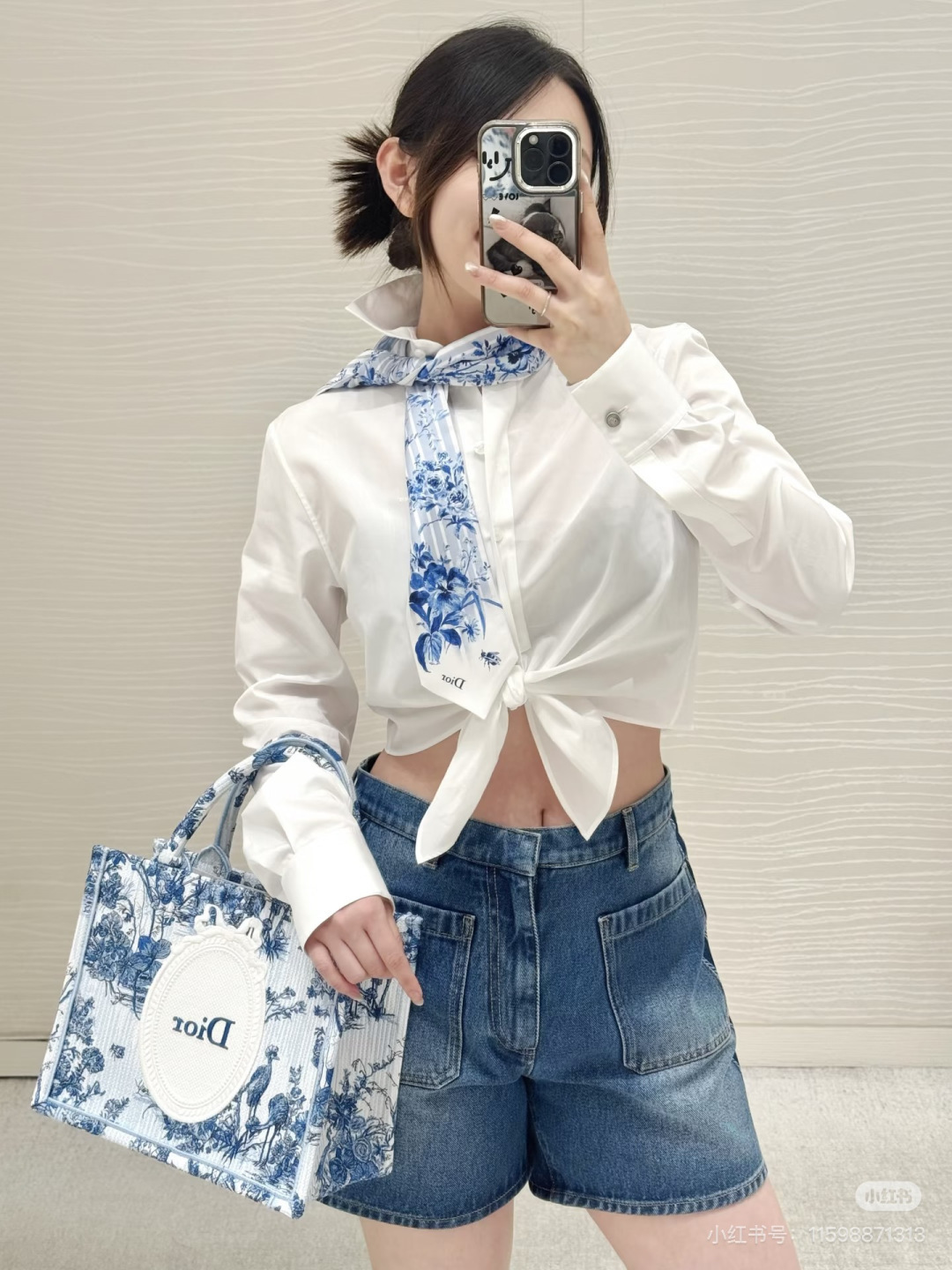 디올(DIOR) 로고 워싱 데님 쇼츠 하의 의류