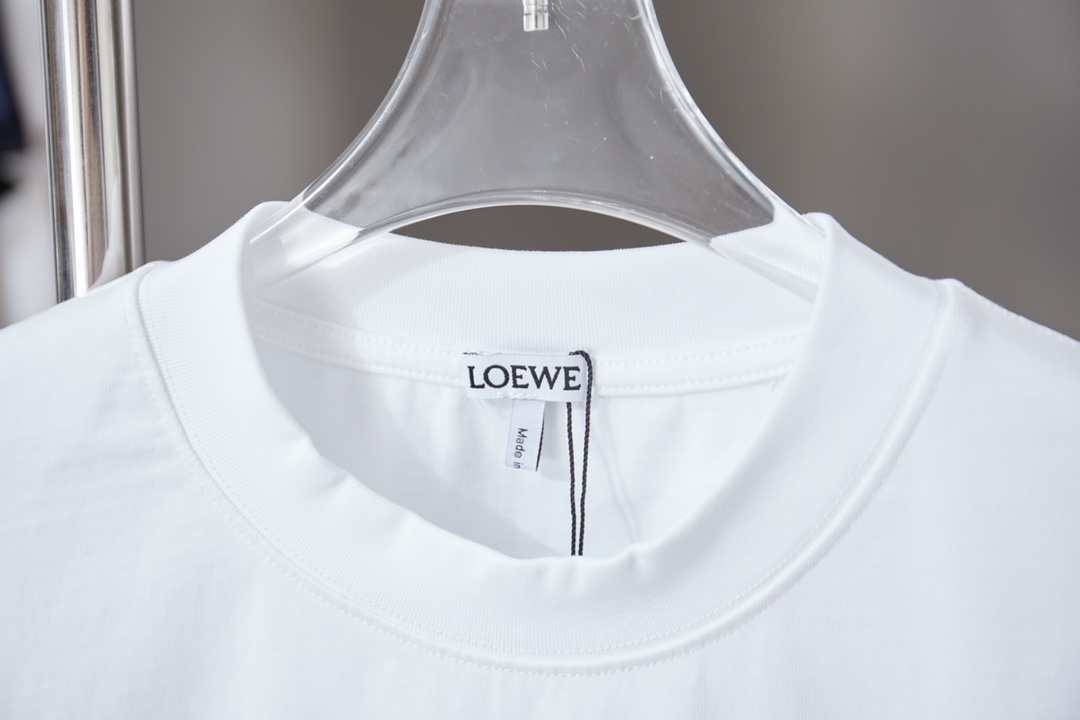 로에베(LOEWE) 클래식 로고 자수 반팔 티셔츠 상의 의류