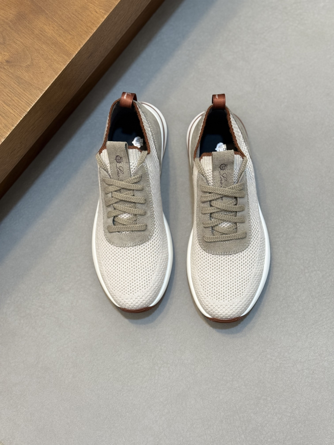 [Loro Piana] LP 로로 피아나 썸머 안톤 워크 레더 앤 패브릭 보트 슈즈 스니커즈 신발