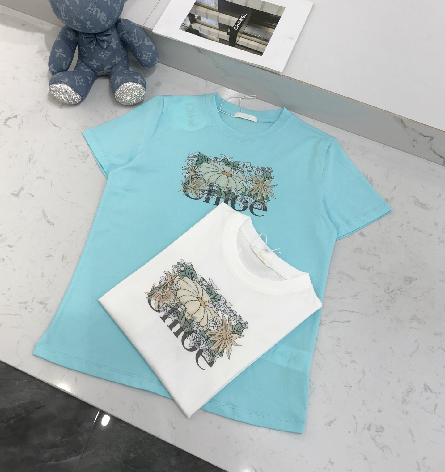 [Chloé] 끌로에 핸드페인팅 데이지 로고 반팔 티셔츠 의류