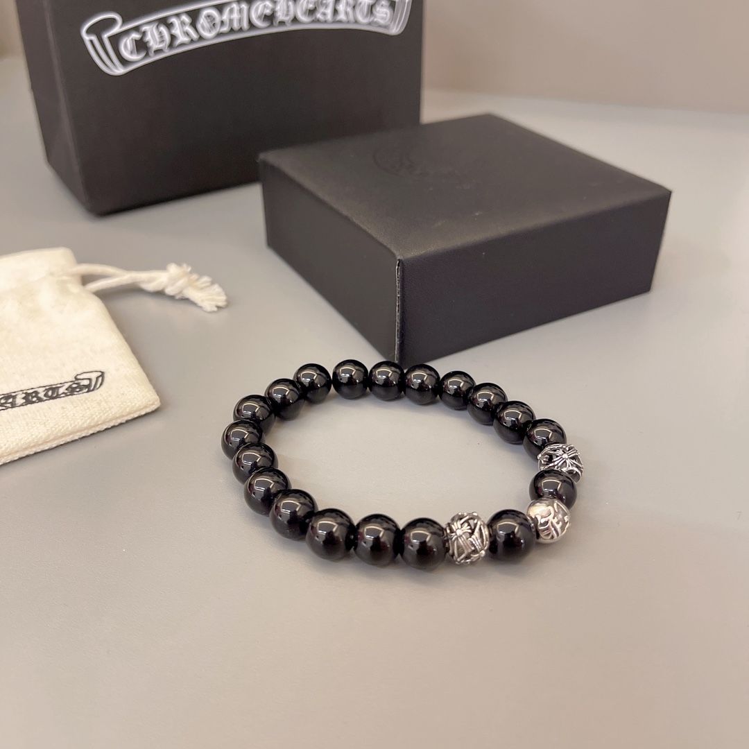 크롬하츠(CHROME HEARTS) 빈티지 크로스 비즈 팔찌 악세사리
