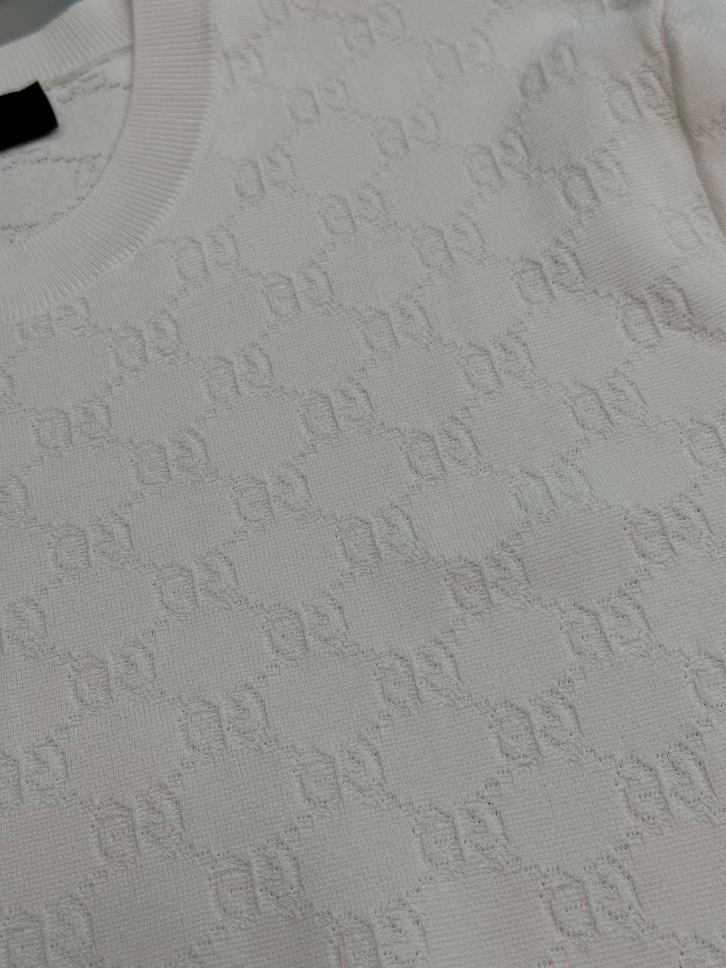 구찌(GUCCI) GG 자카드 니트 반팔 티셔츠 상의 의류