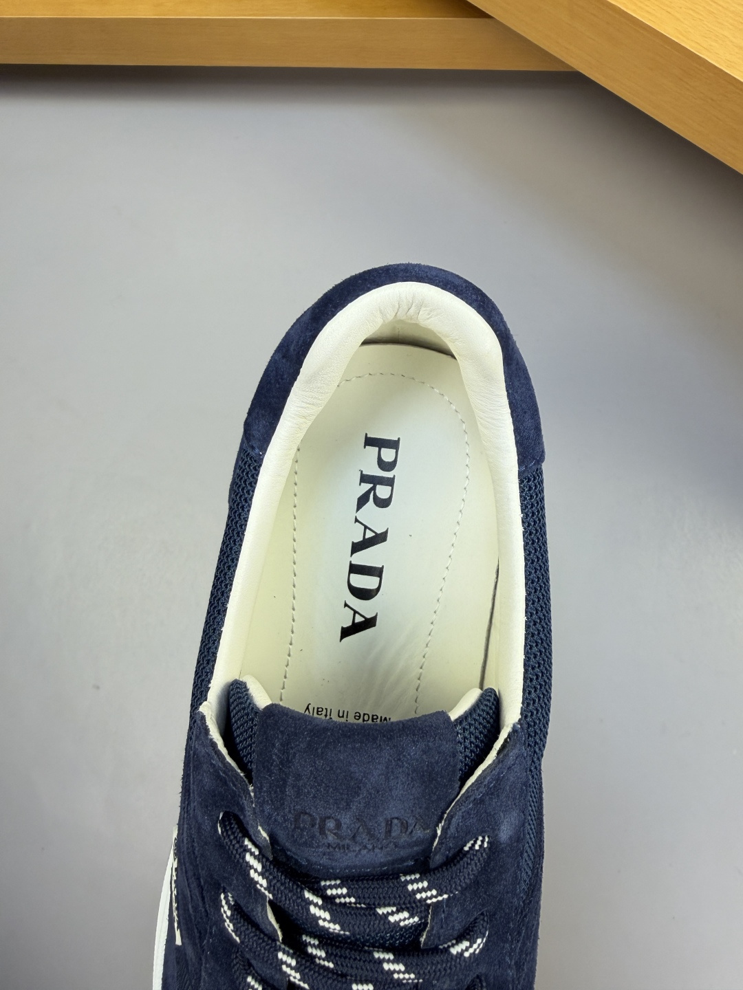 [Prada] 프라다 프리미엄 스웨이드 & 캔버스 콤비 스니커즈 신발